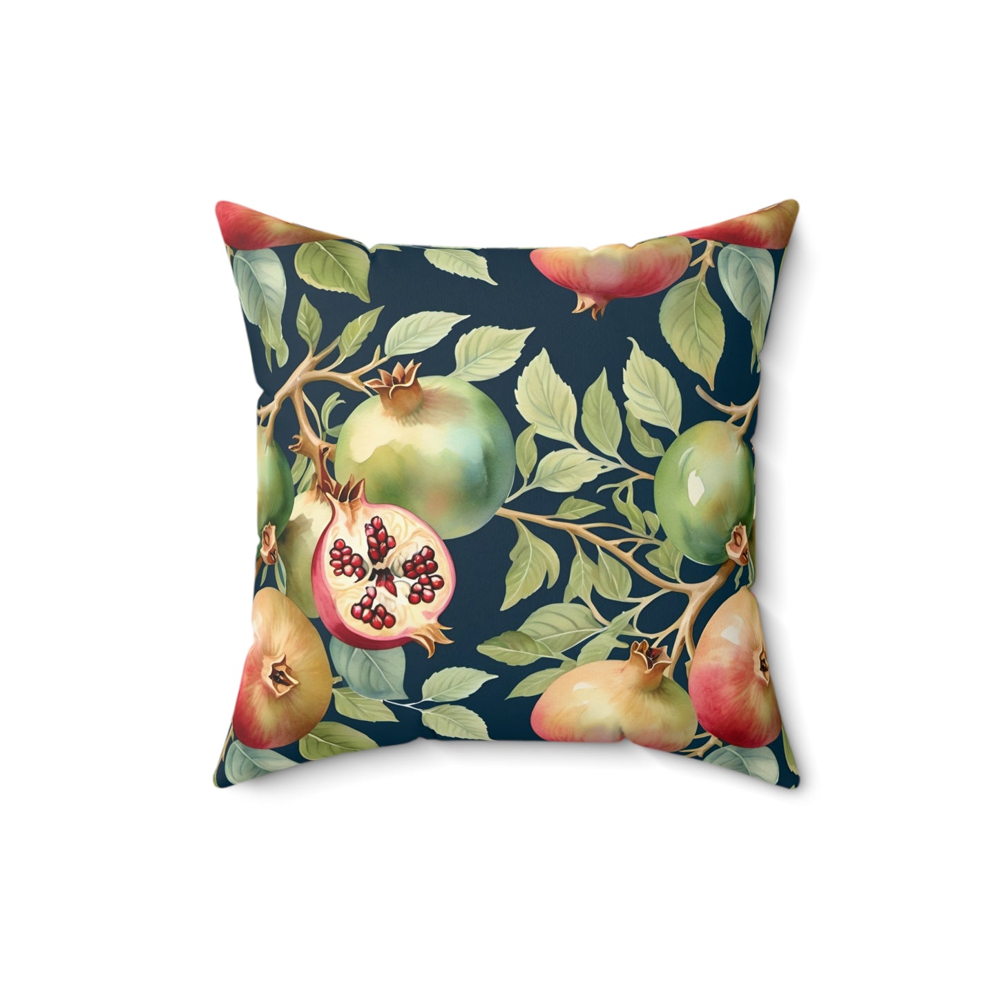 Rococo Pomegranates Square Pillow 2