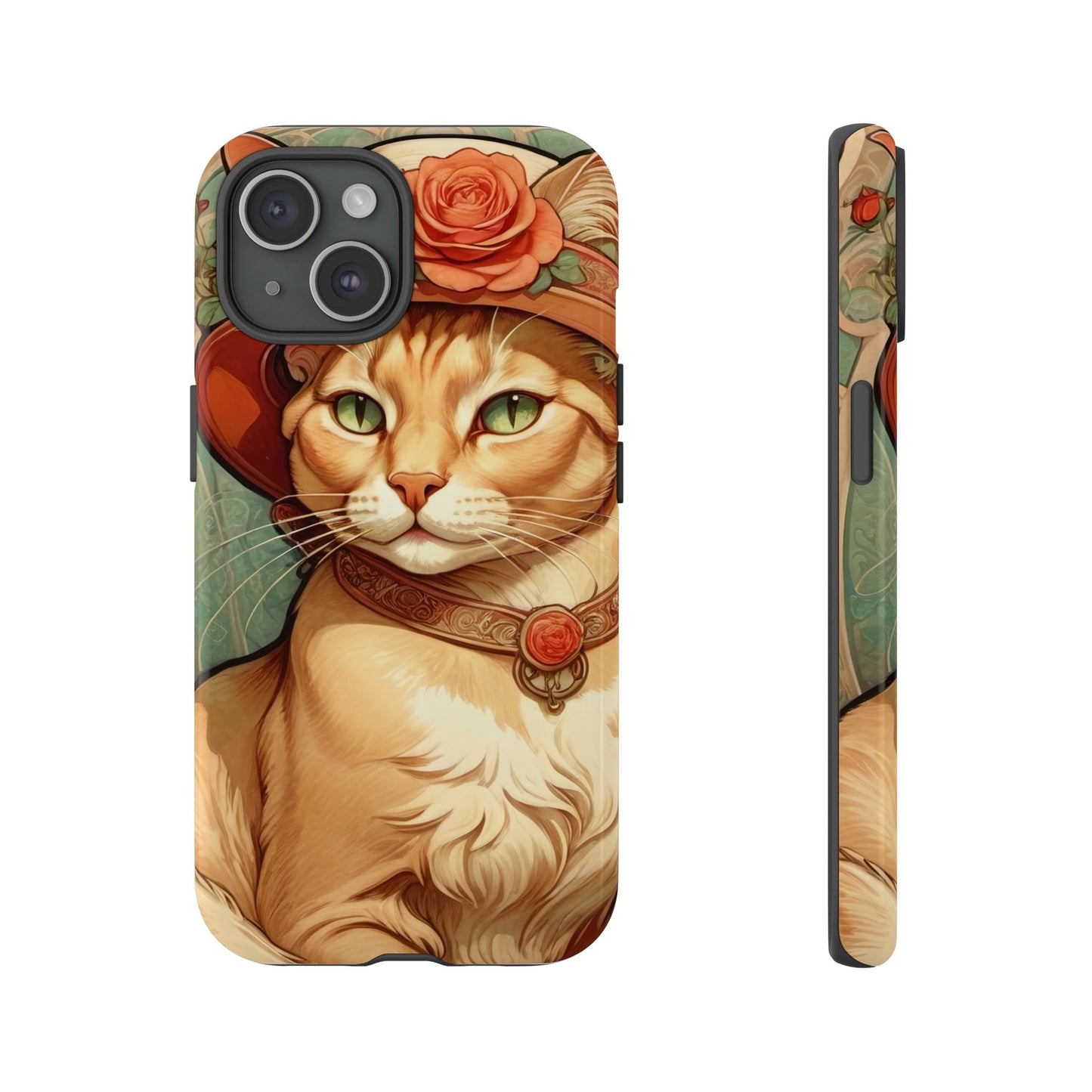 Alphonse Mucha Tough Phone Cases (A lady cat)