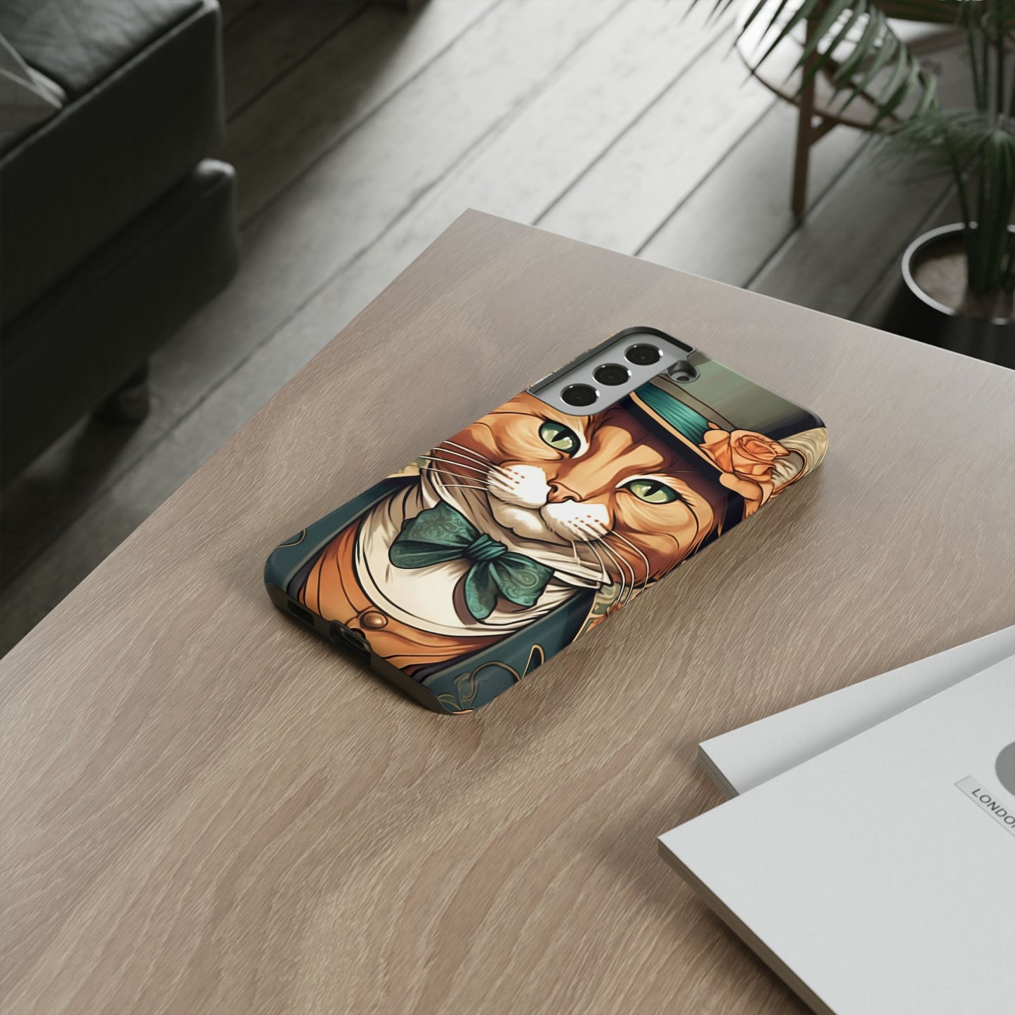 Alphonse Mucha Tough Phone Cases (A gentleman cat)