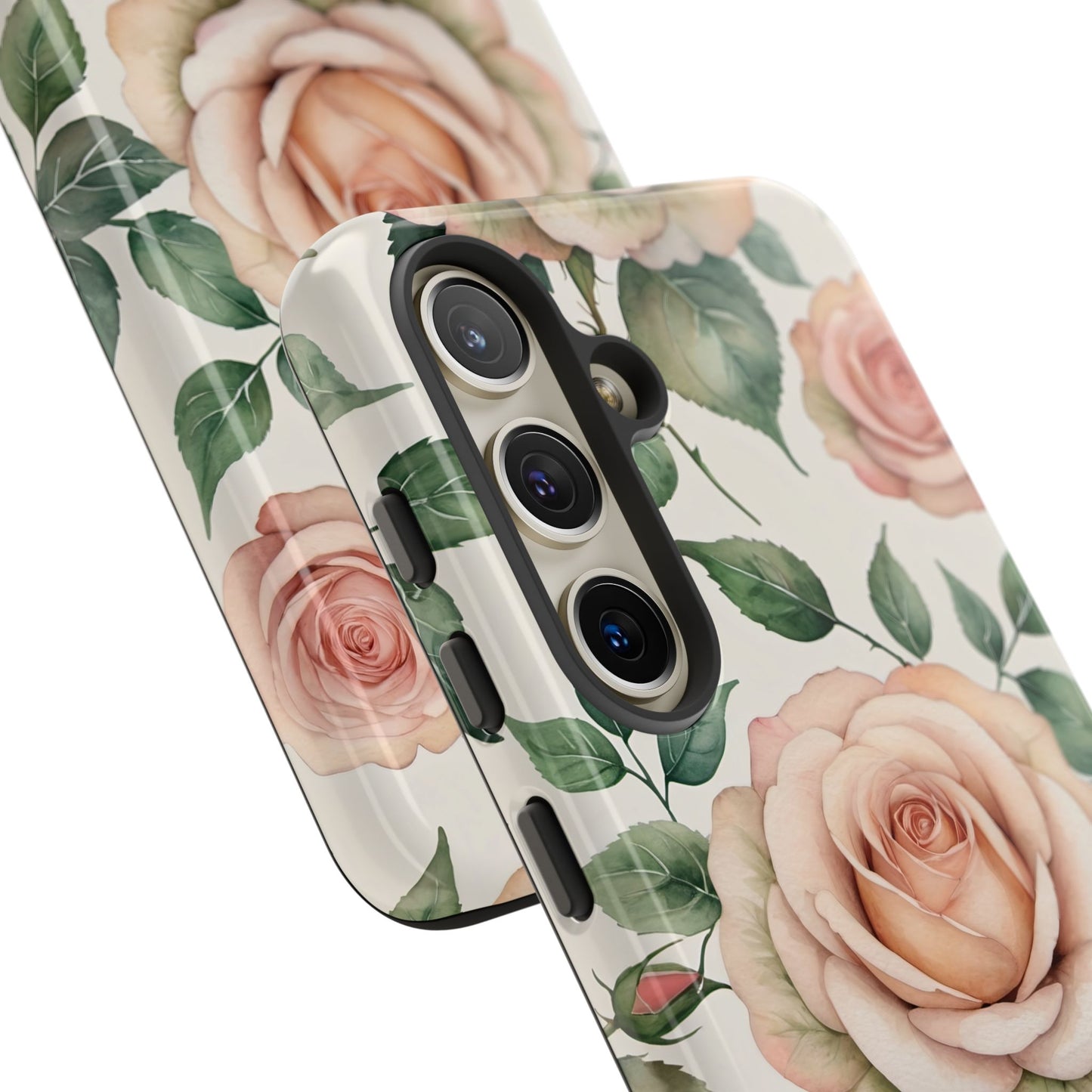 Watercolor Large Roses Tough Cases