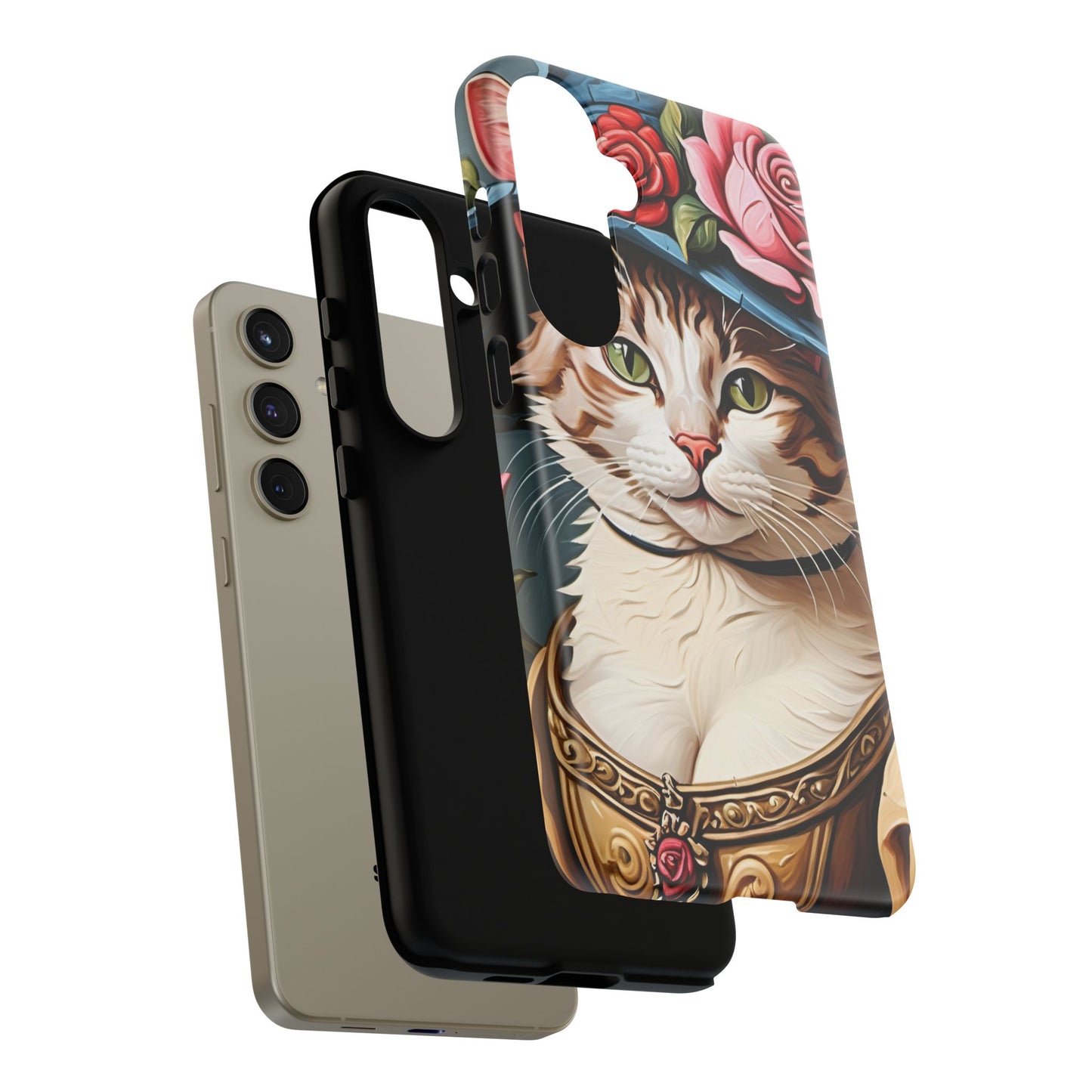 Oil Painting Cat Tough Phone Cases (A Lady 2)