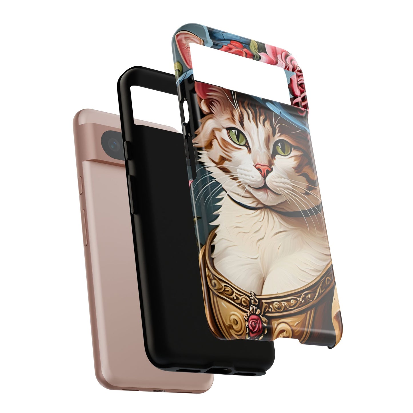 Oil Painting Cat Tough Phone Cases (A Lady 2)