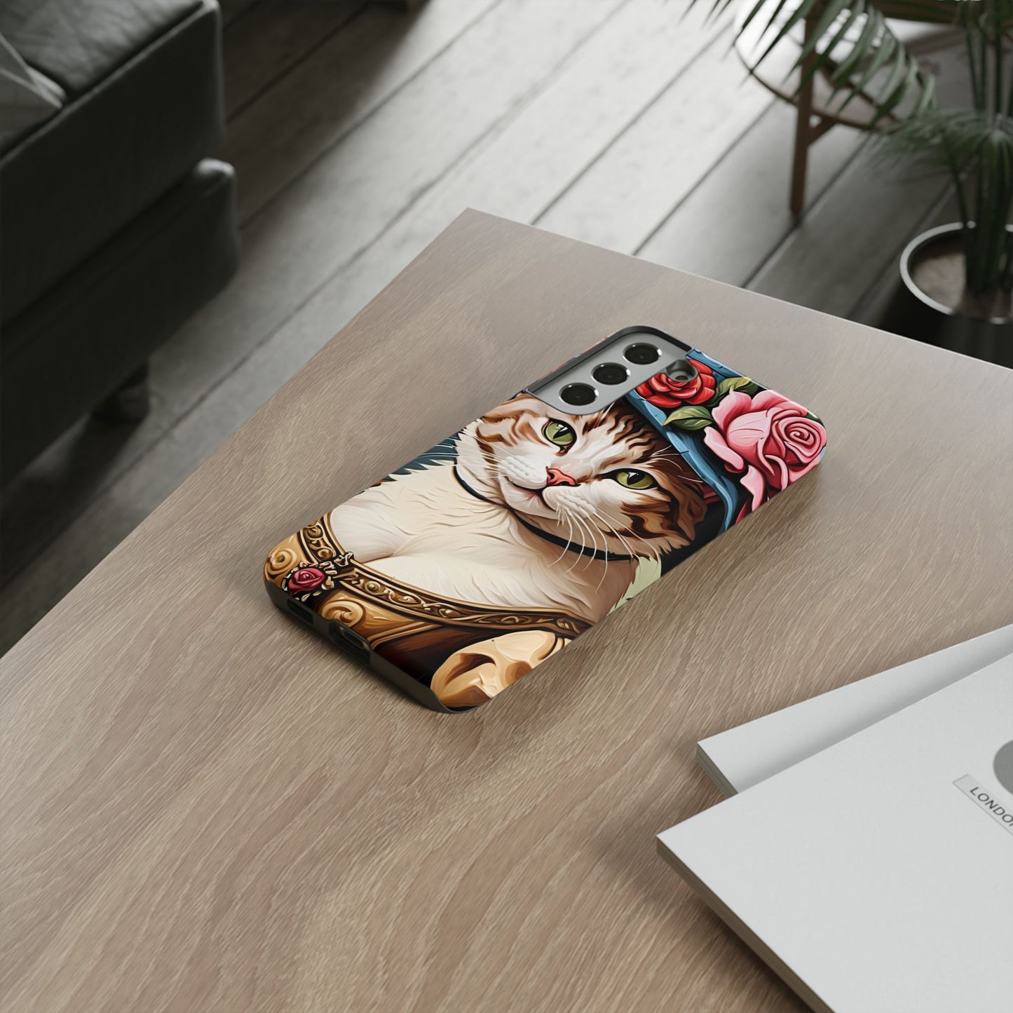Oil Painting Cat Tough Phone Cases (A Lady 2)