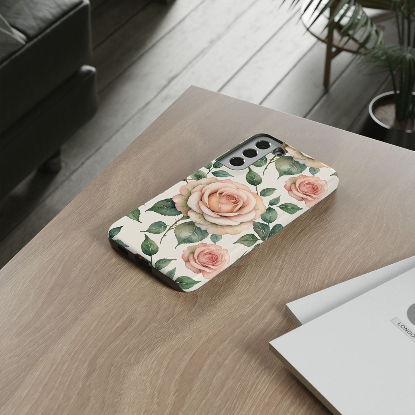 Watercolor Large Roses Tough Cases