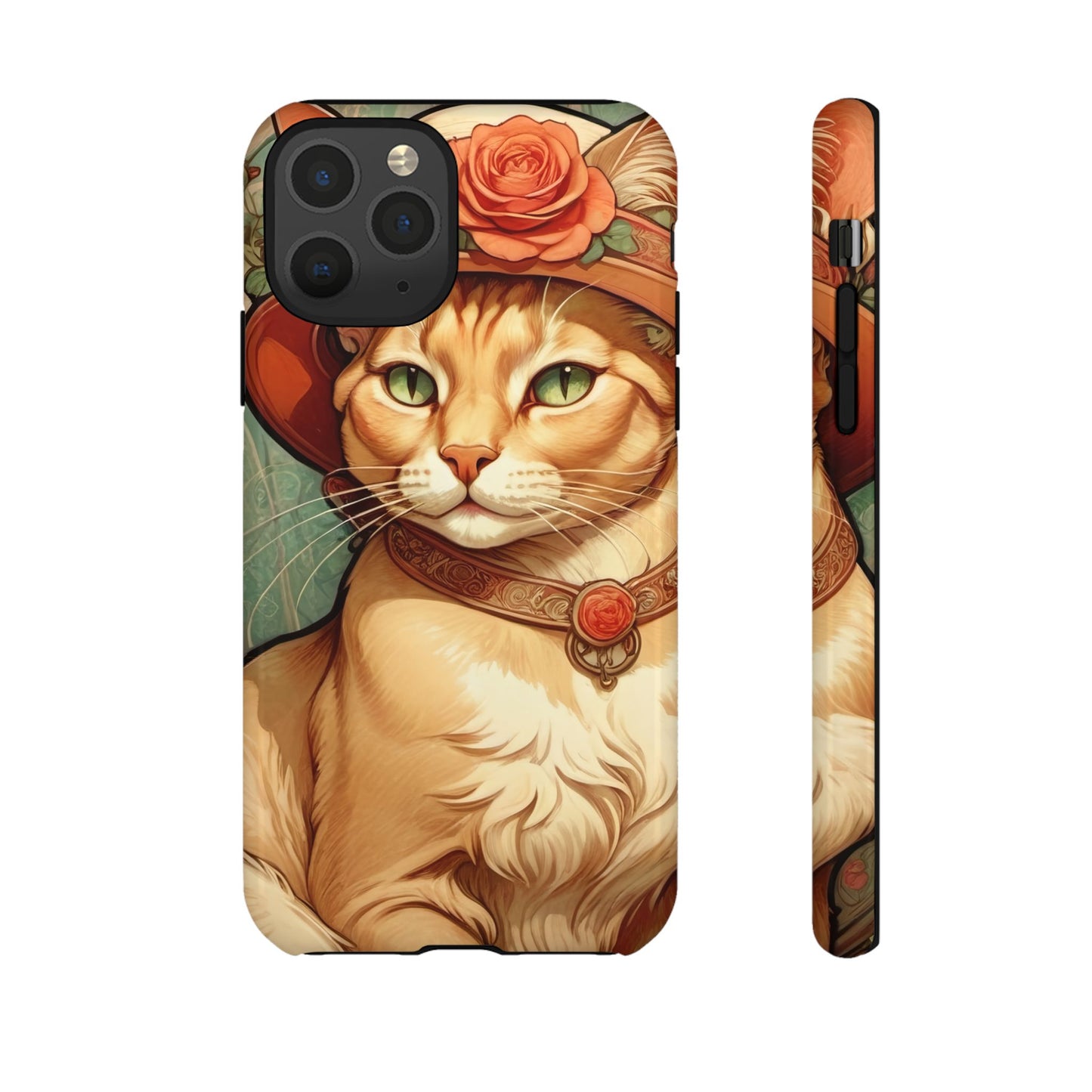 Alphonse Mucha Tough Phone Cases (A lady cat)
