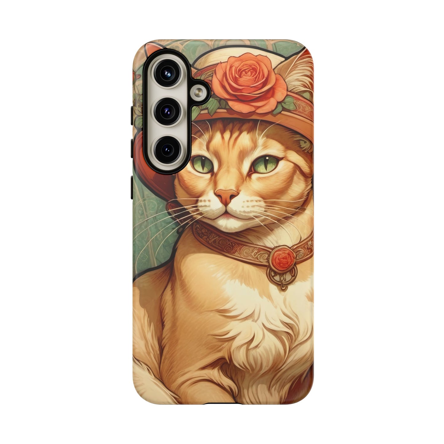 Alphonse Mucha Tough Phone Cases (A lady cat)