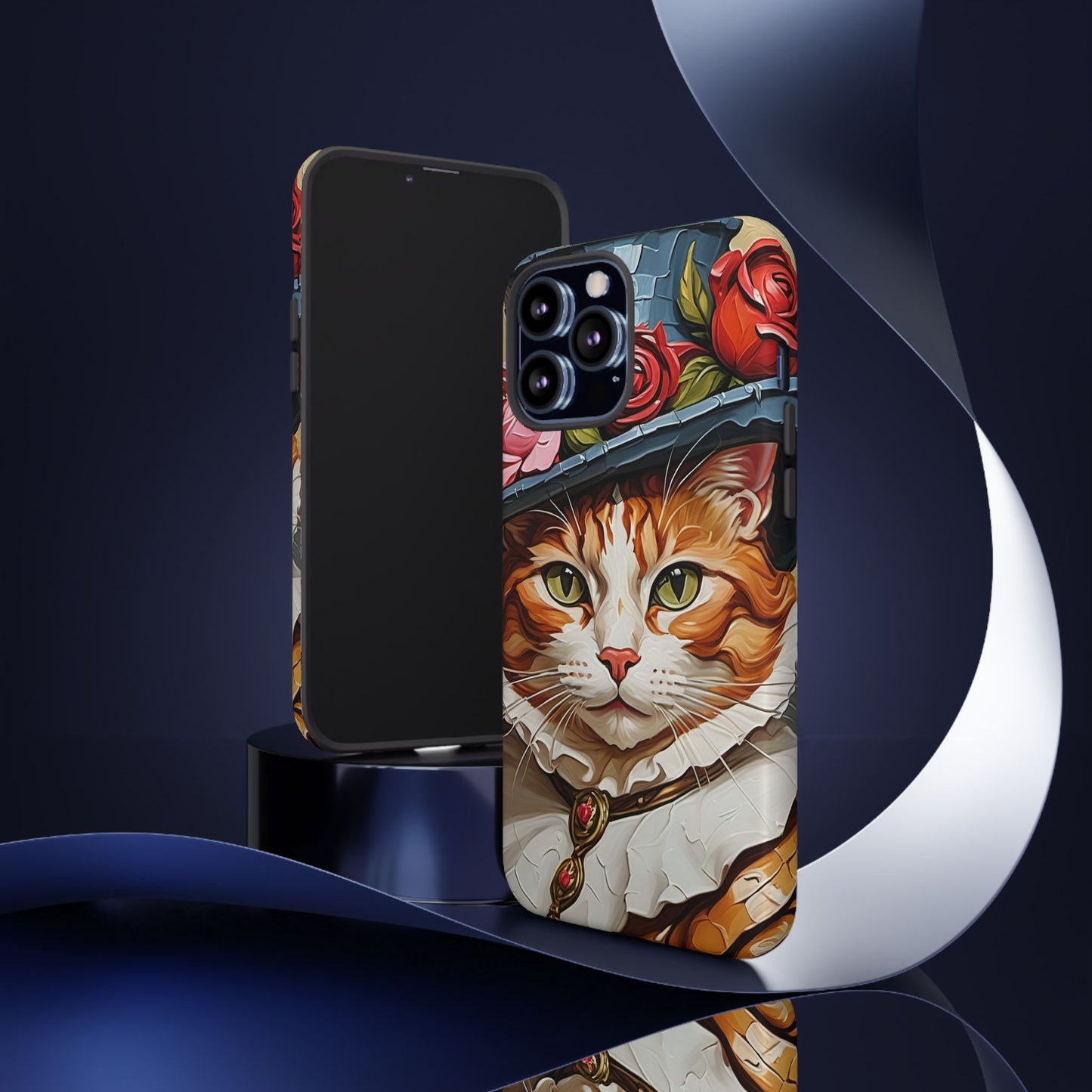 Oil Painting Cat Tough Phone Cases (A Gentleman)