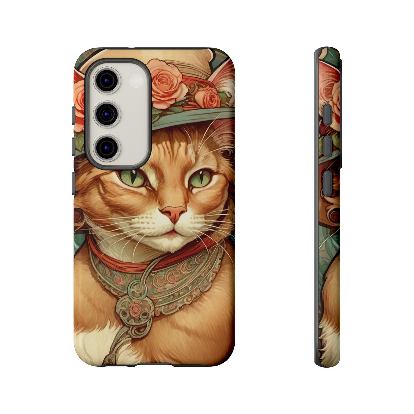 Alphonse Mucha Tough Phone Cases (A lady cat 2)
