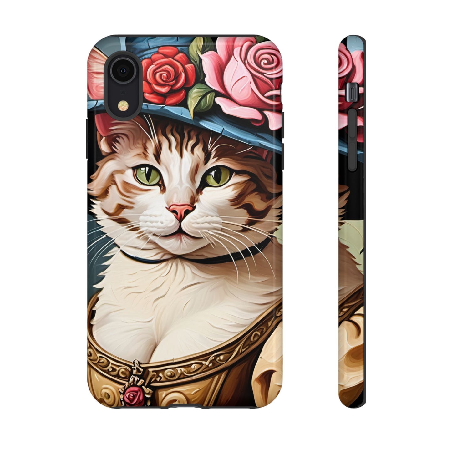 Oil Painting Cat Tough Phone Cases (A Lady 2)