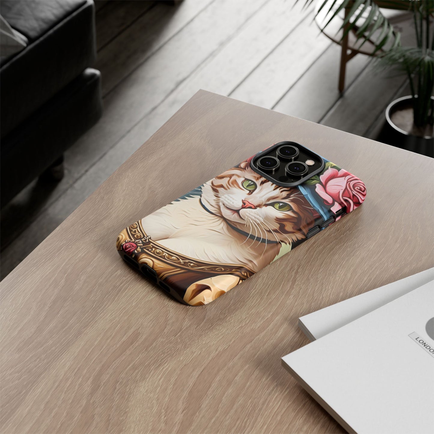 Oil Painting Cat Tough Phone Cases (A Lady 2)