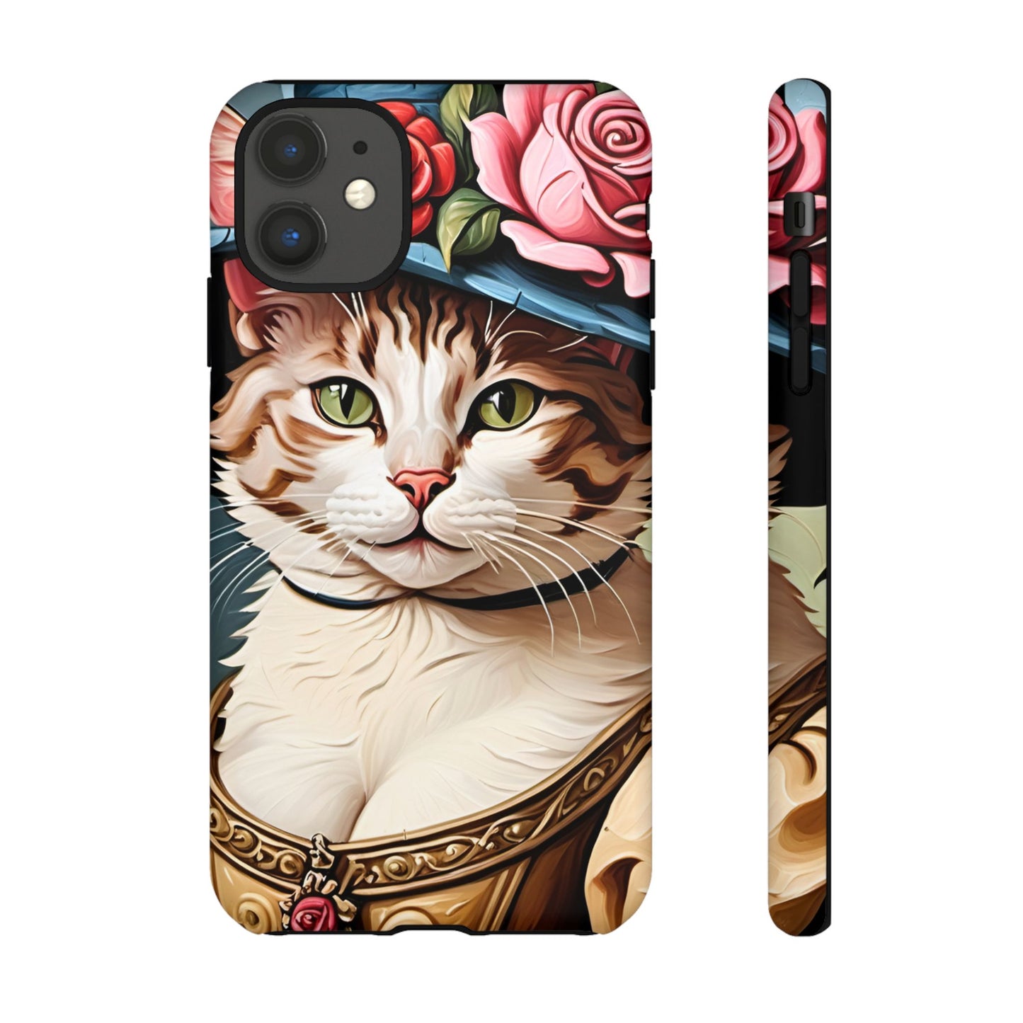 Oil Painting Cat Tough Phone Cases (A Lady 2)