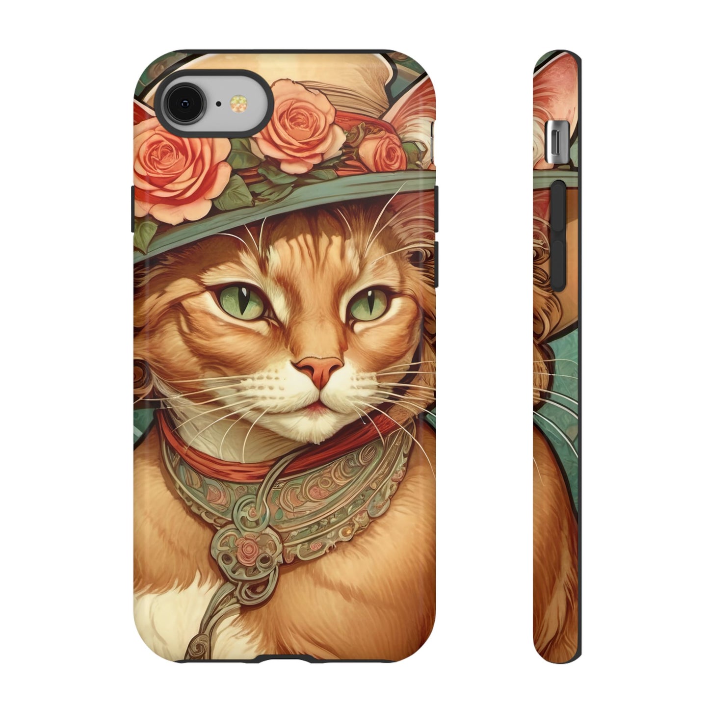 Alphonse Mucha Tough Phone Cases (A lady cat 2)