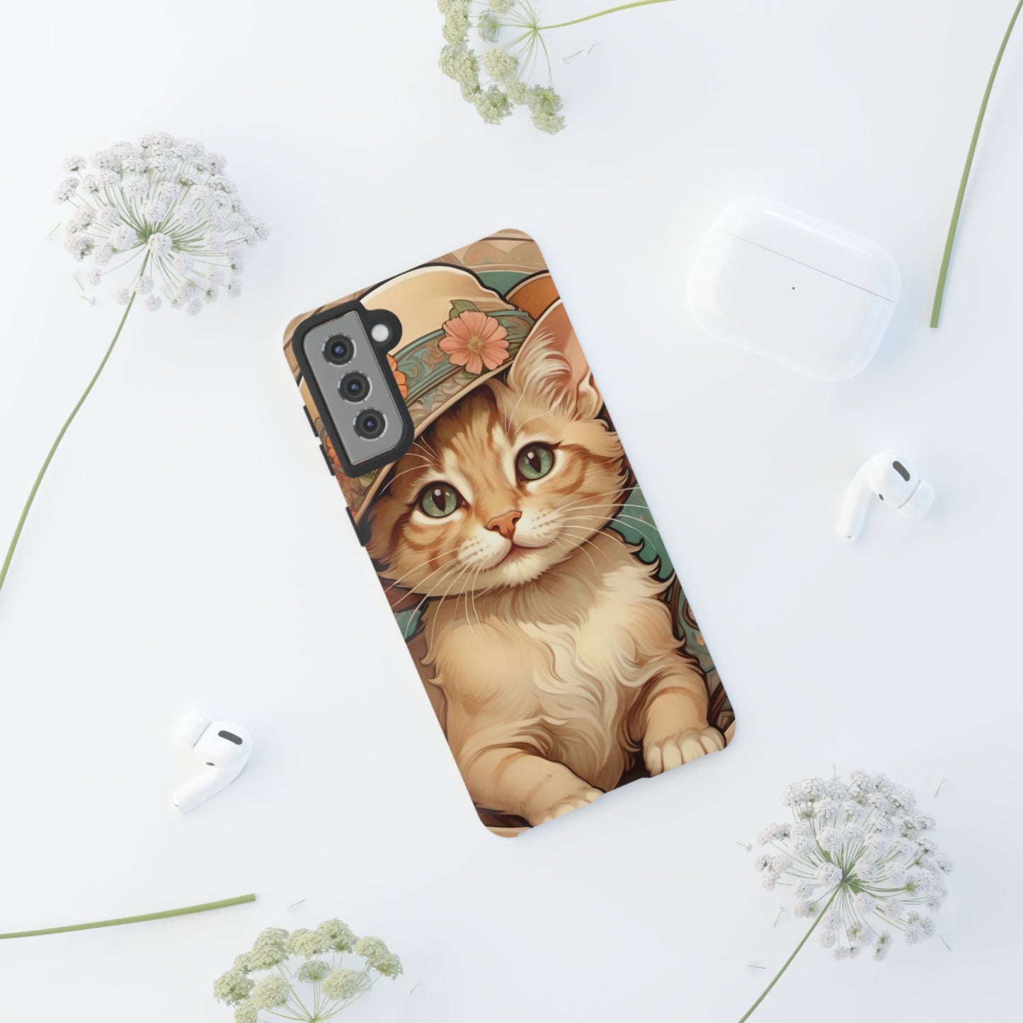 Alphonse Mucha Tough Phone Cases (A kitten)