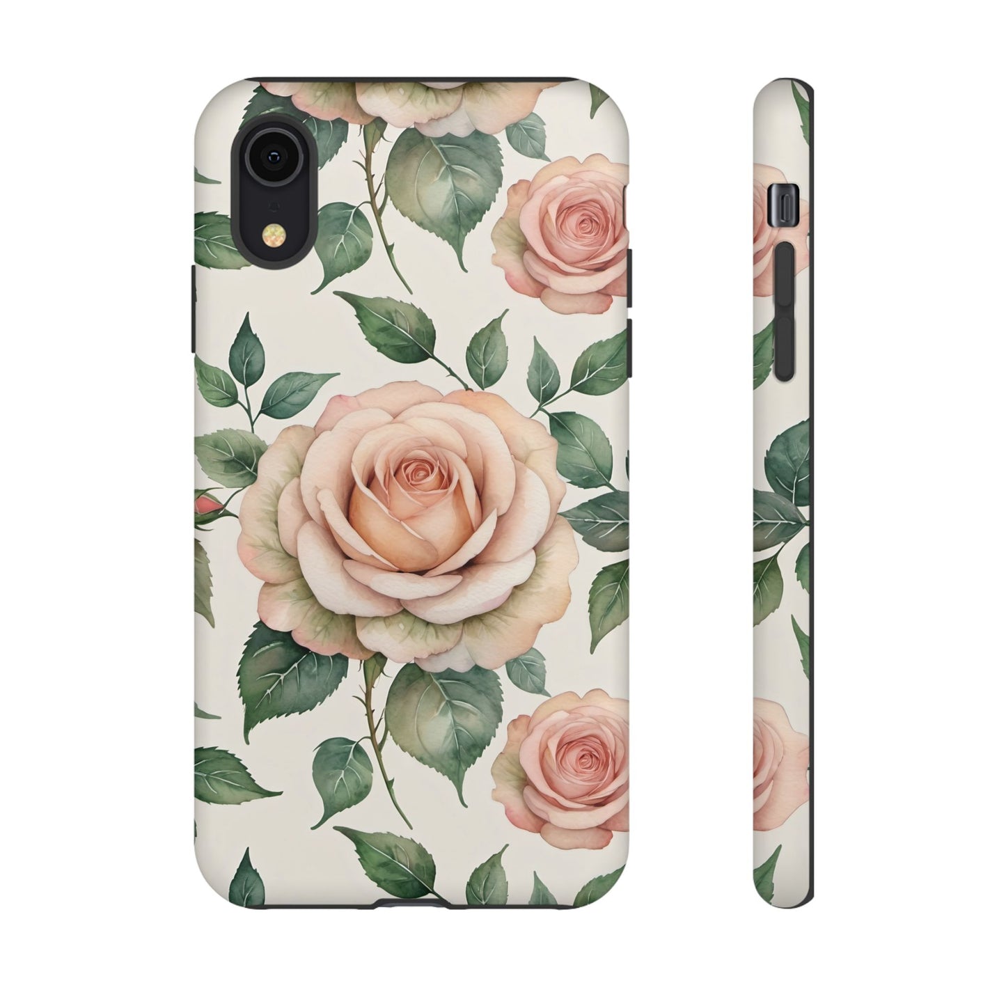 Watercolor Large Roses Tough Cases