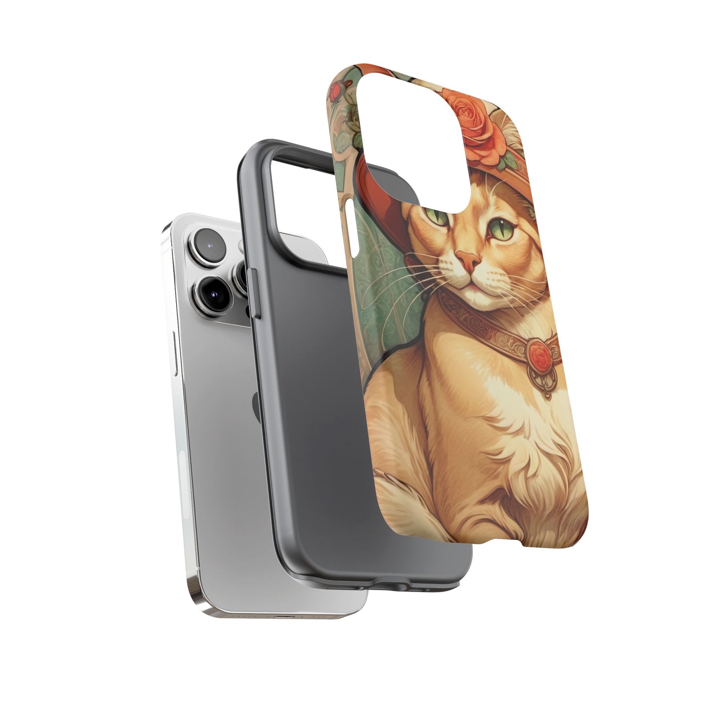 Alphonse Mucha Tough Phone Cases (A lady cat)