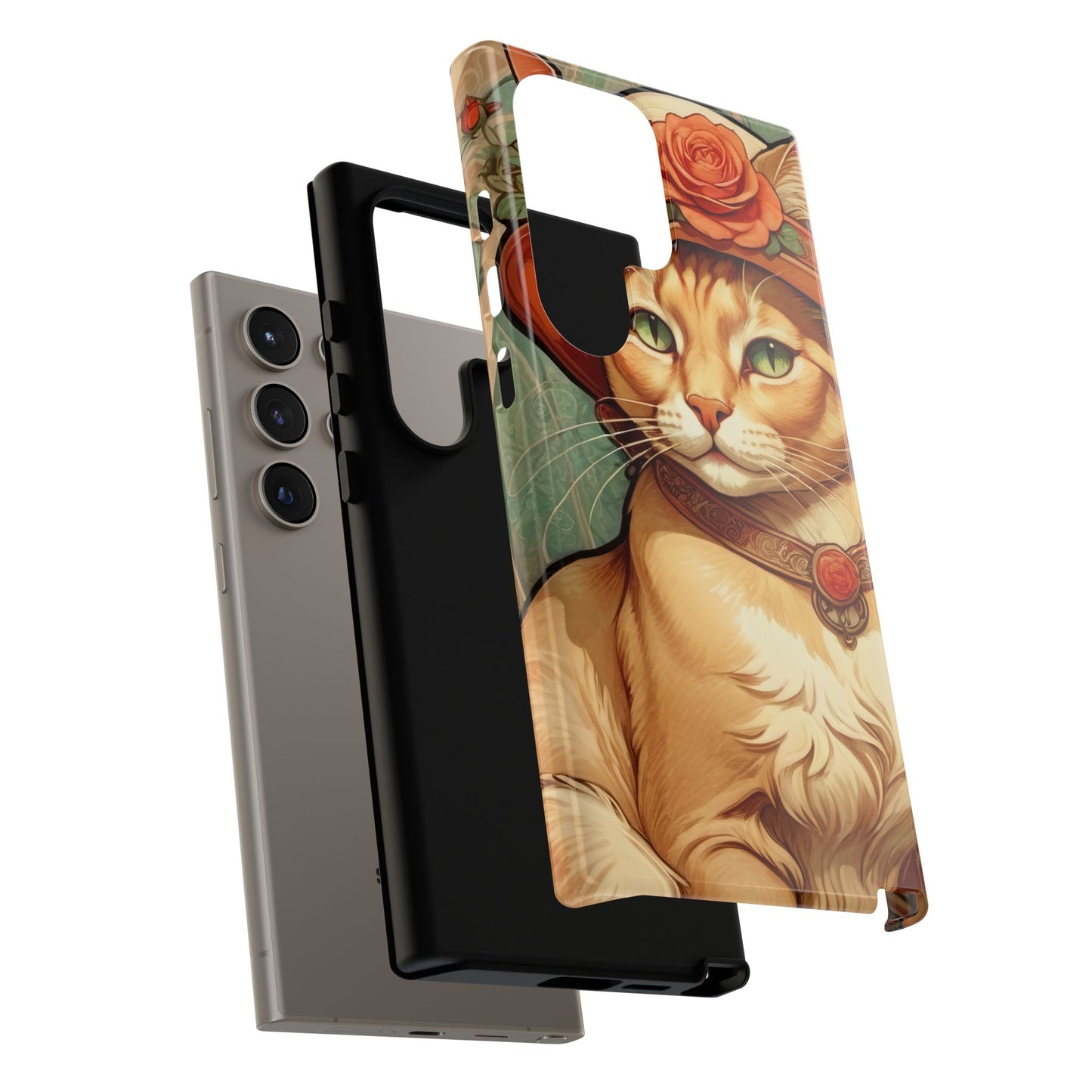 Alphonse Mucha Tough Phone Cases (A lady cat)