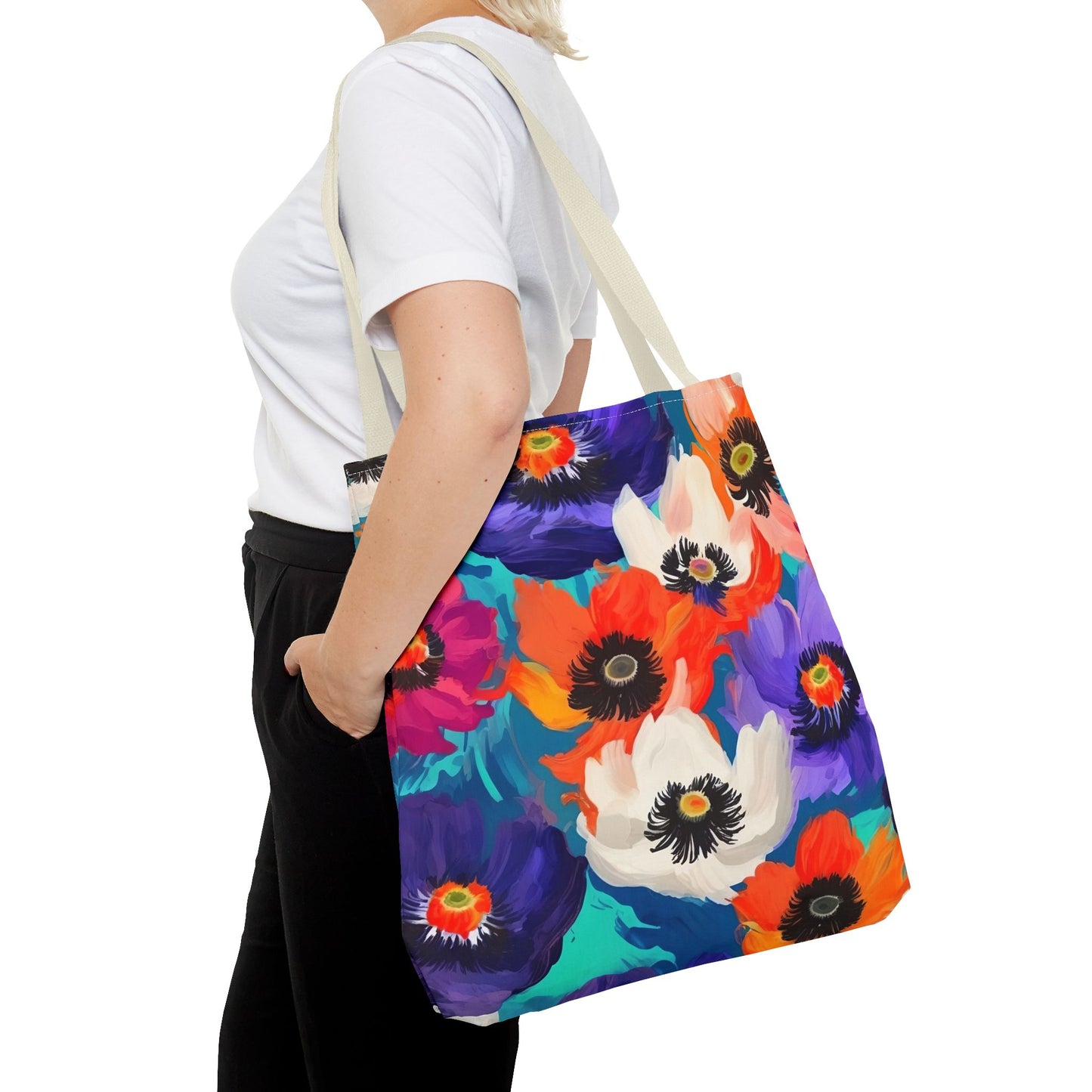Fauvism inspired Colorful Anemones Tote Bag