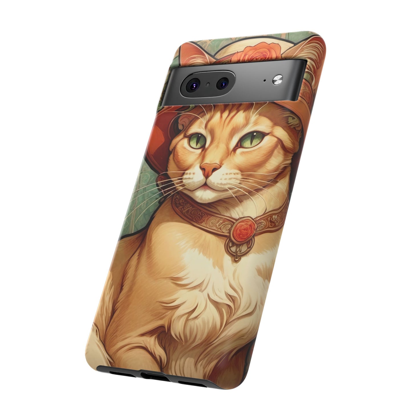 Alphonse Mucha Tough Phone Cases (A lady cat)