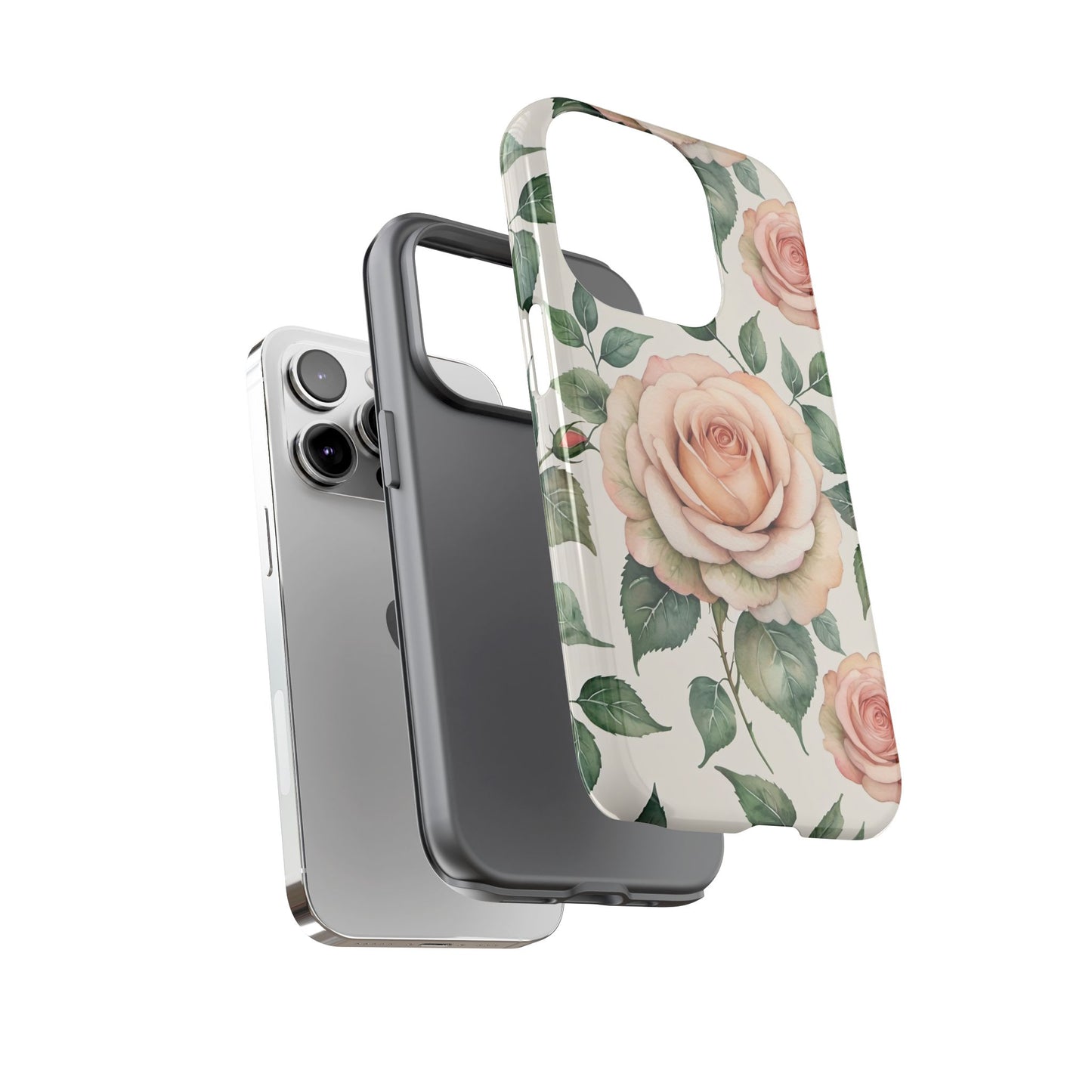 Watercolor Large Roses Tough Cases