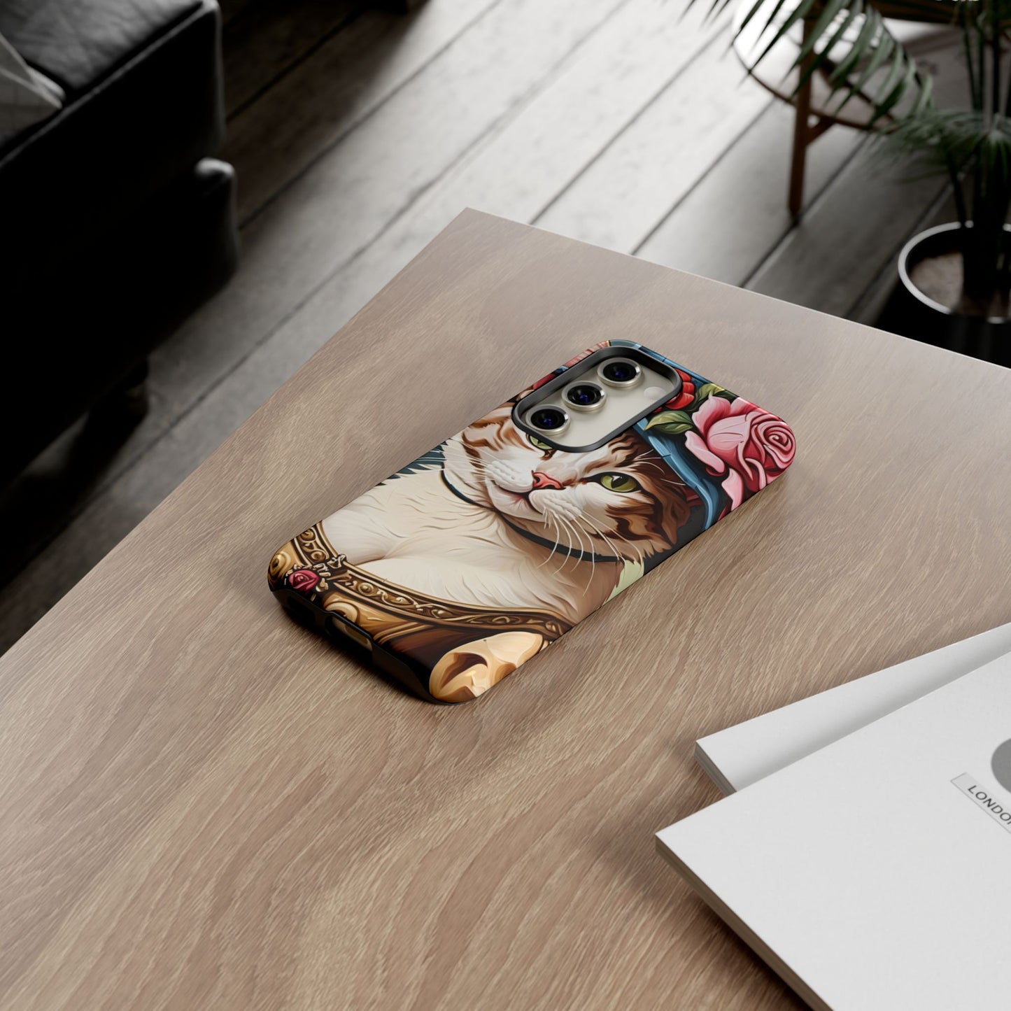 Oil Painting Cat Tough Phone Cases (A Lady 2)