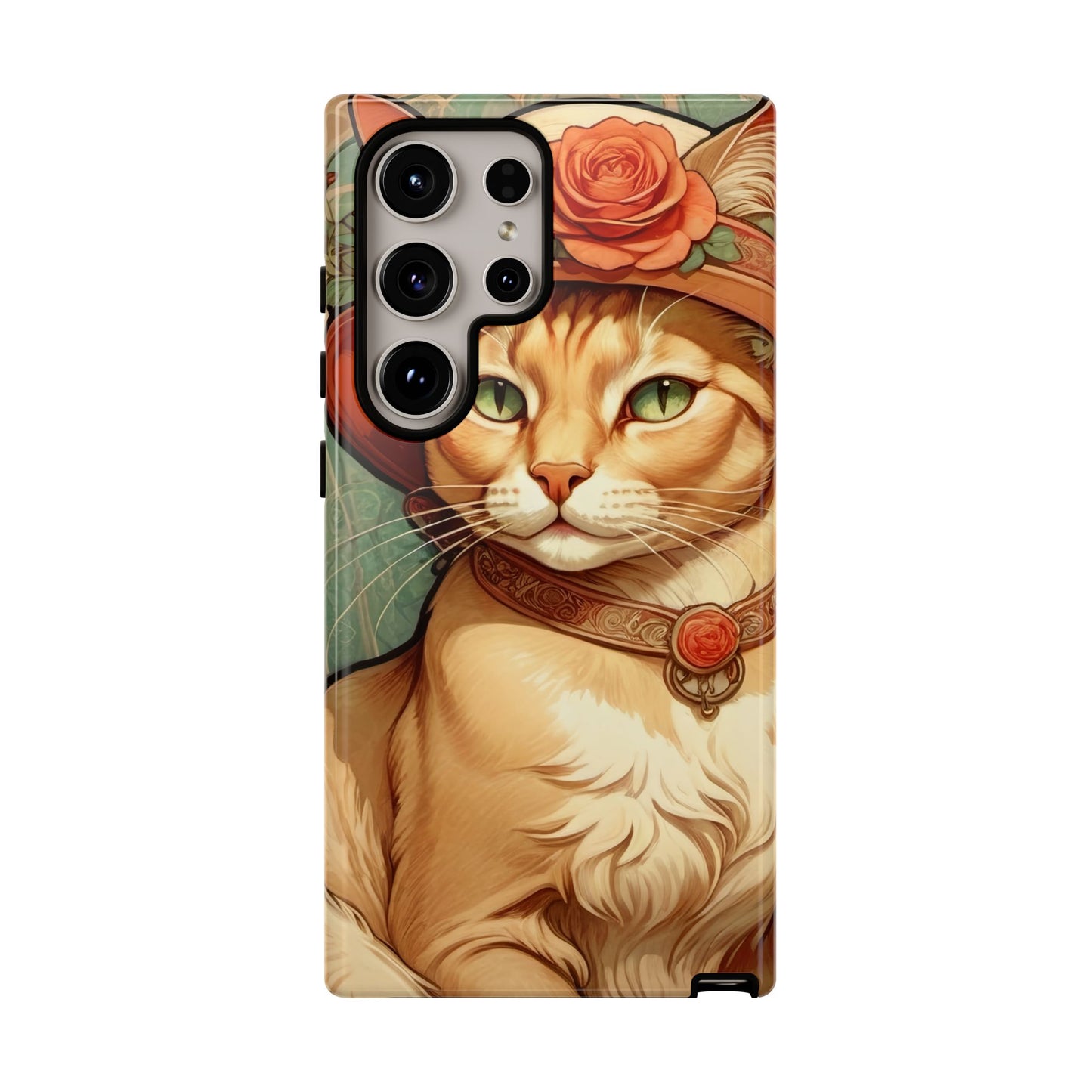 Alphonse Mucha Tough Phone Cases (A lady cat)