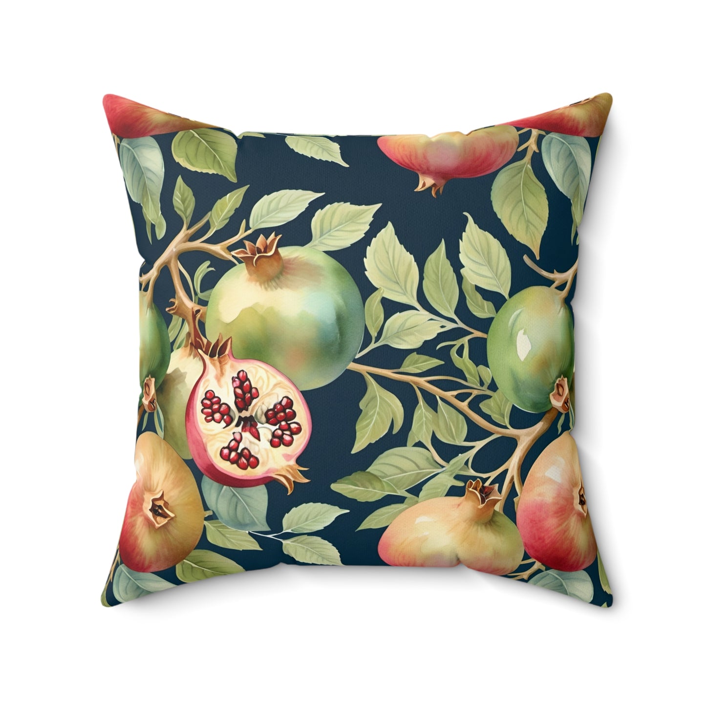 Rococo Pomegranates Square Pillow 2