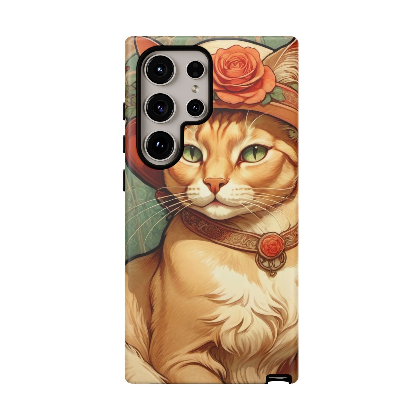 Alphonse Mucha Tough Phone Cases (A lady cat)