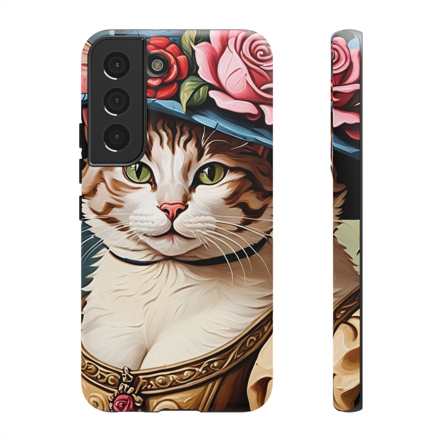 Oil Painting Cat Tough Phone Cases (A Lady 2)
