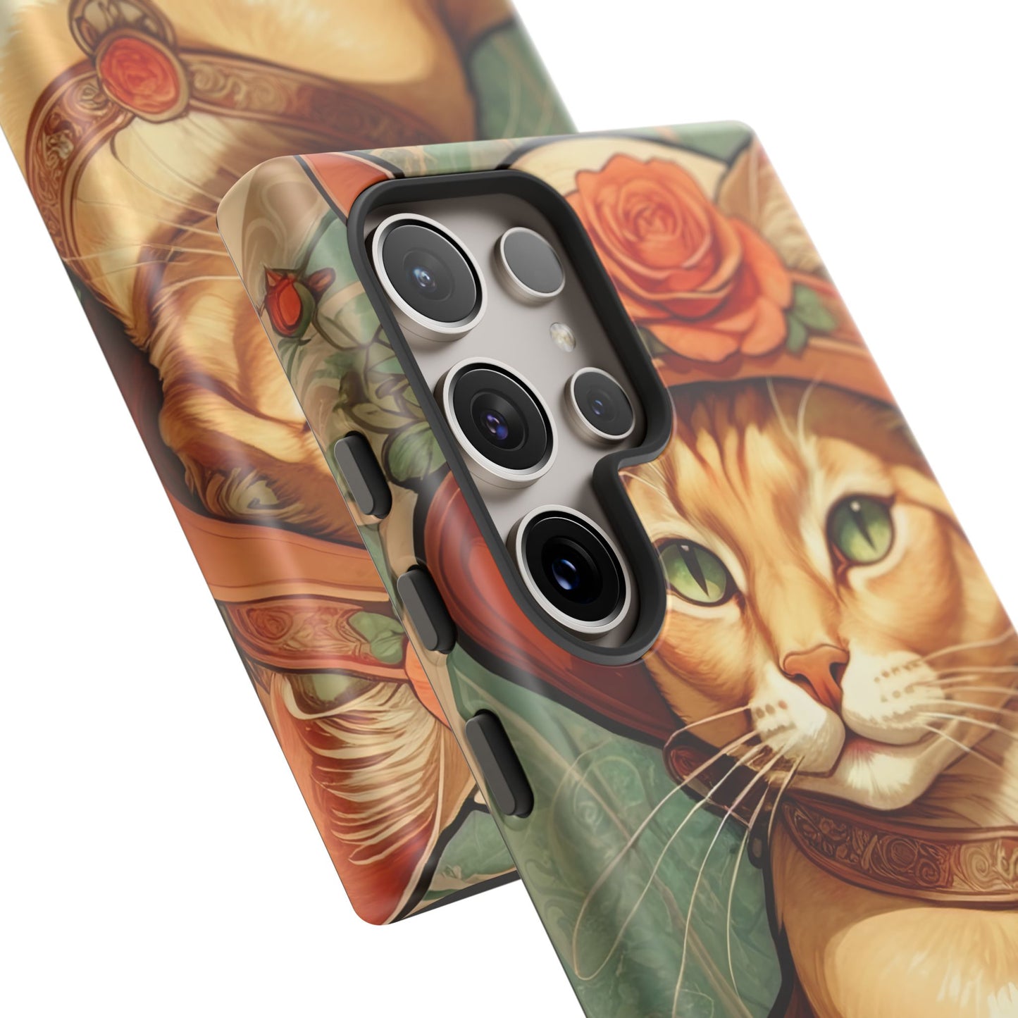 Alphonse Mucha Tough Phone Cases (A lady cat)