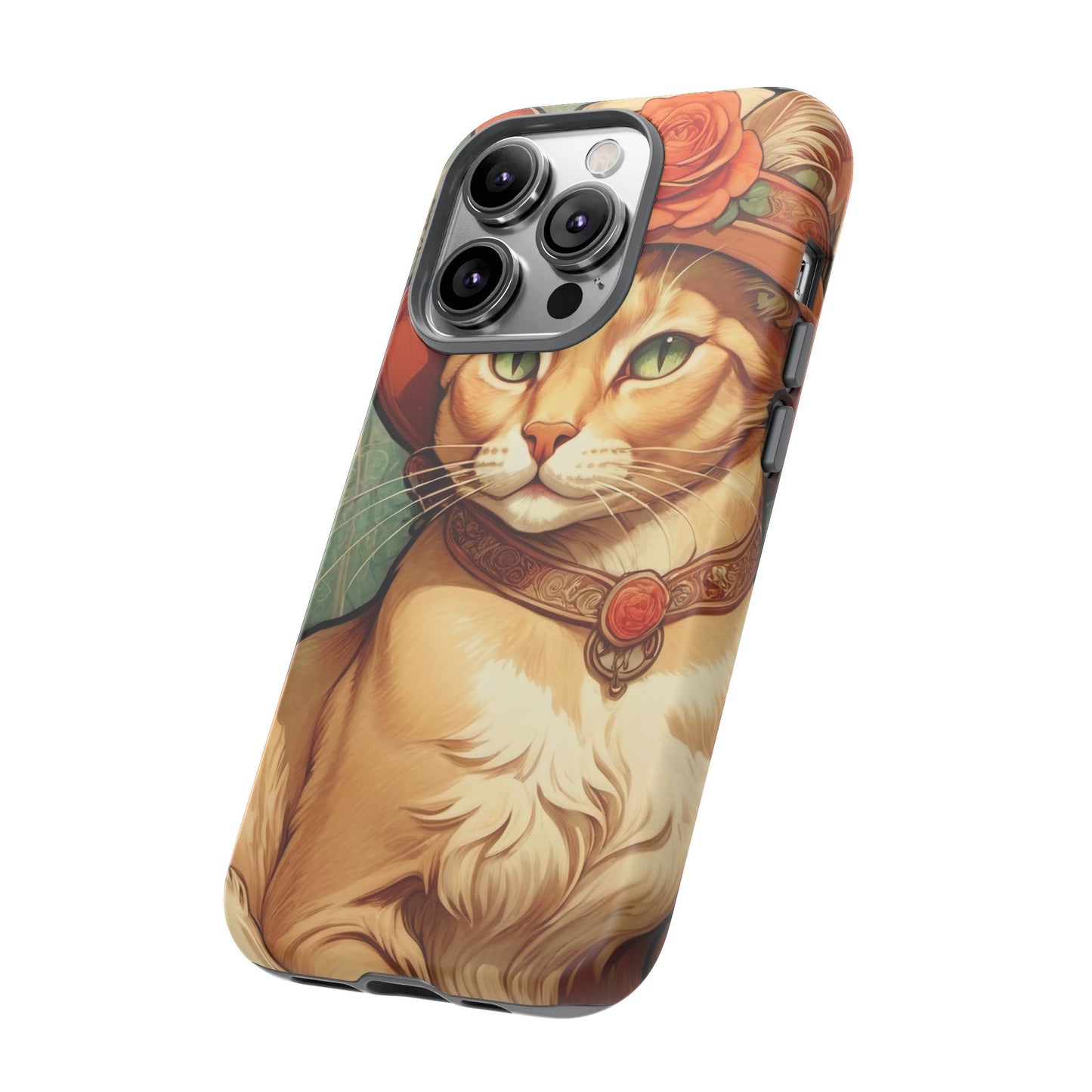 Alphonse Mucha Tough Phone Cases (A lady cat)
