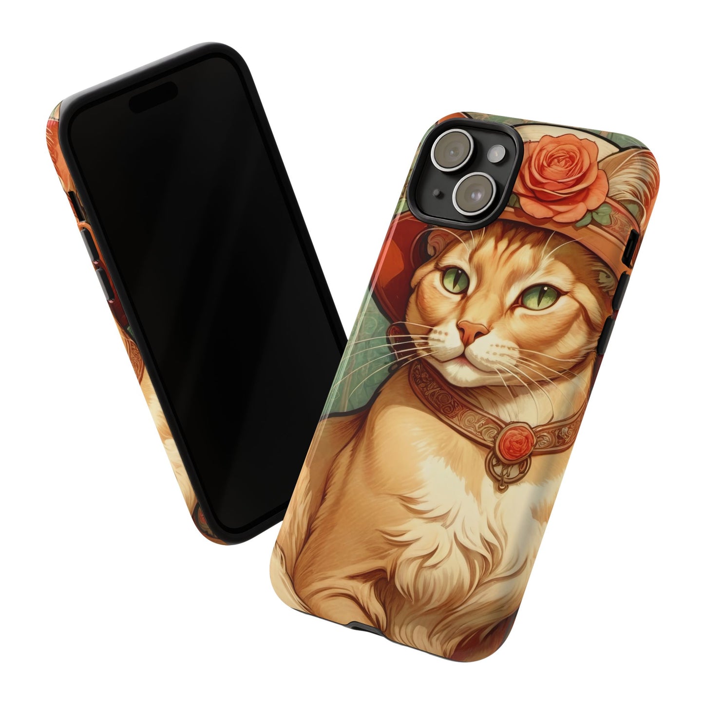Alphonse Mucha Tough Phone Cases (A lady cat)