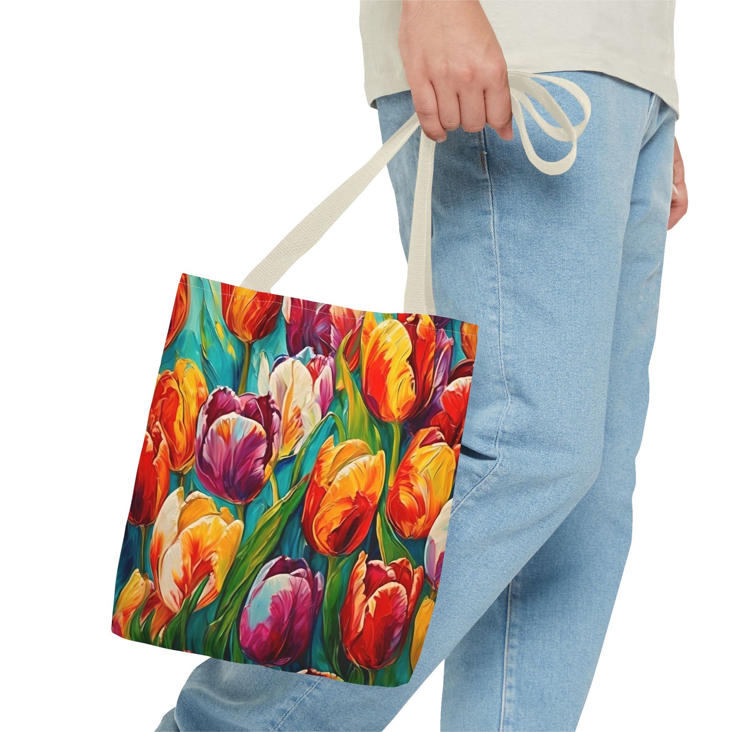 Vincent Van Gogh inspired Colorful Tulips Tote Bag