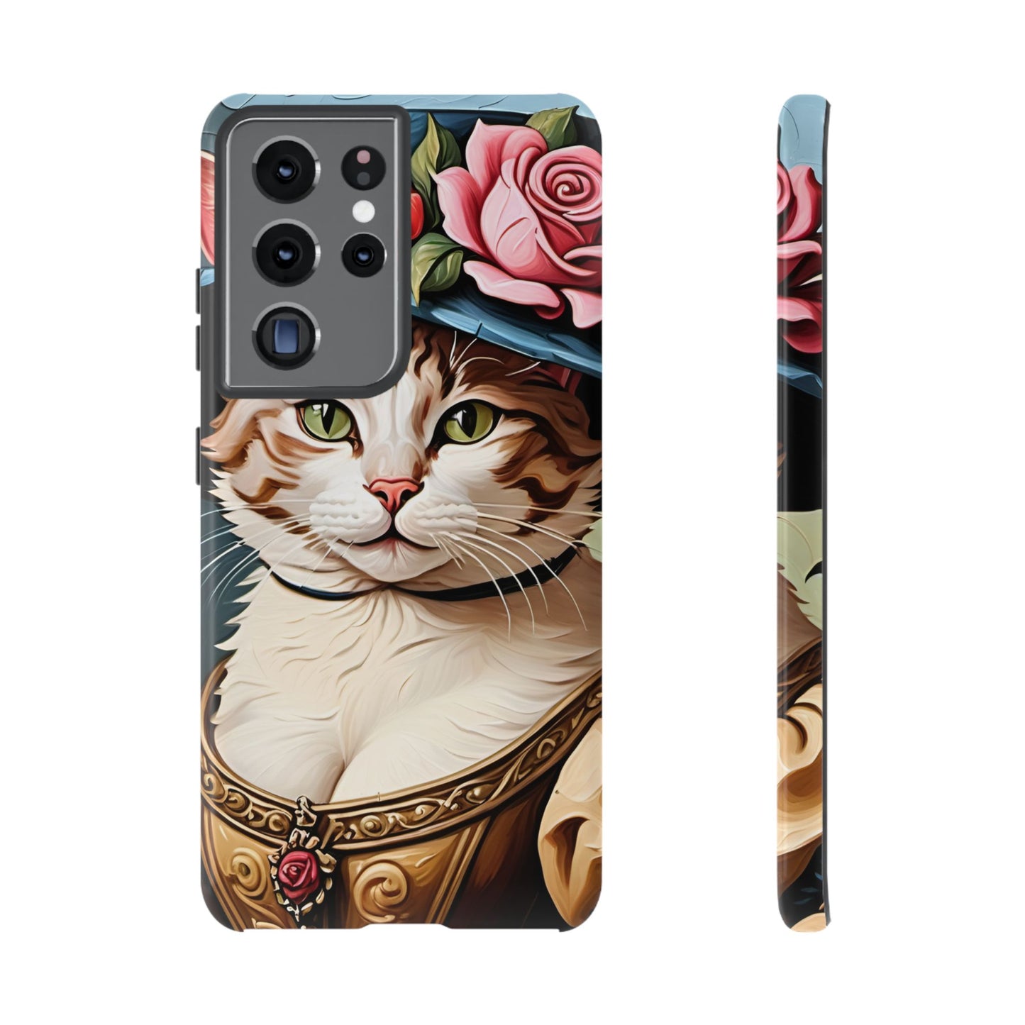 Oil Painting Cat Tough Phone Cases (A Lady 2)