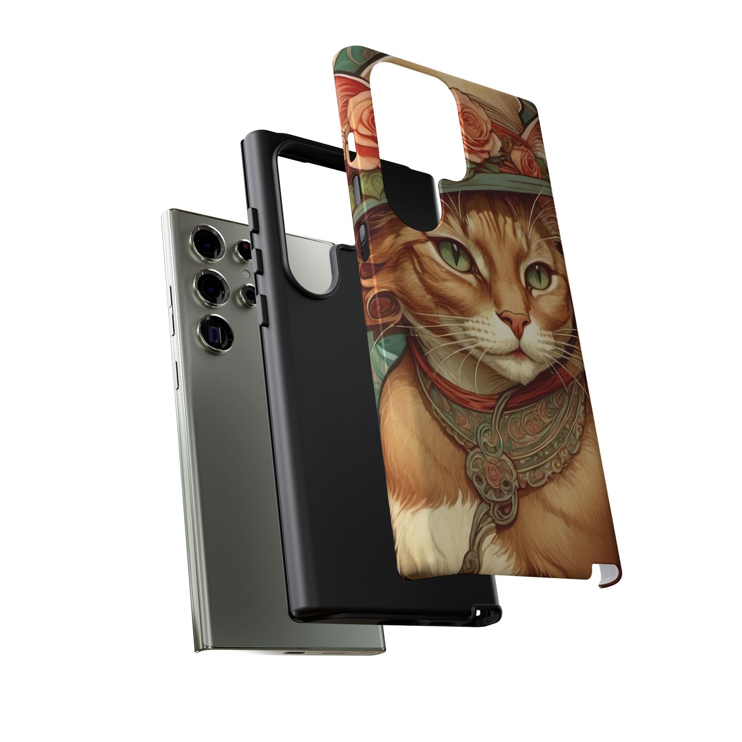 Alphonse Mucha Tough Phone Cases (A lady cat 2)