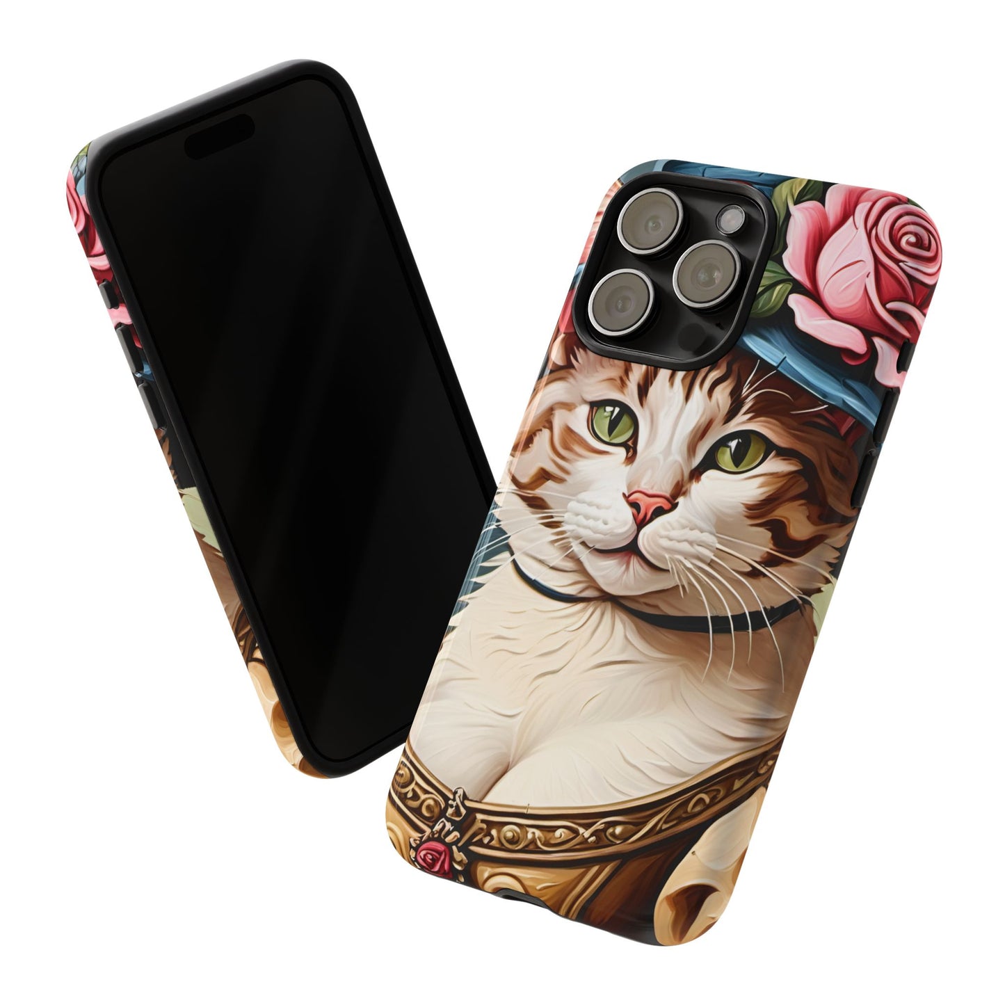 Oil Painting Cat Tough Phone Cases (A Lady 2)