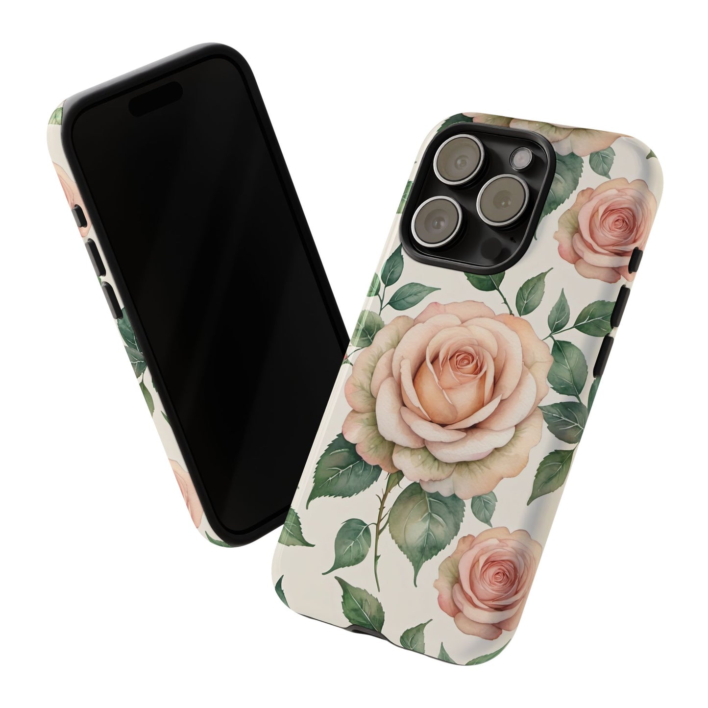 Watercolor Large Roses Tough Cases