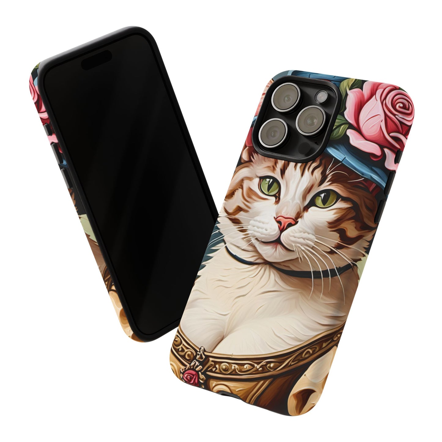 Oil Painting Cat Tough Phone Cases (A Lady 2)