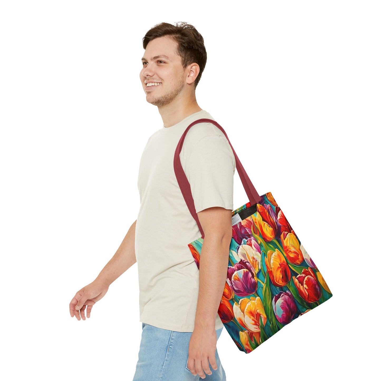 Vincent Van Gogh inspired Colorful Tulips Tote Bag