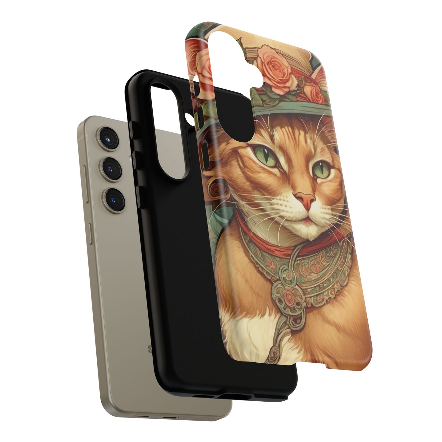 Alphonse Mucha Tough Phone Cases (A lady cat 2)