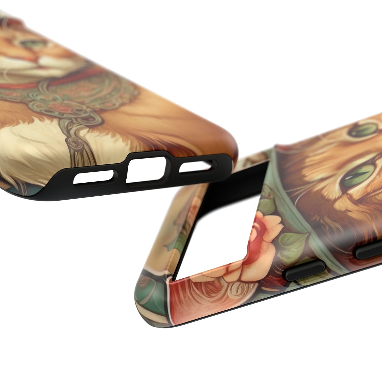 Alphonse Mucha Tough Phone Cases (A lady cat 2)