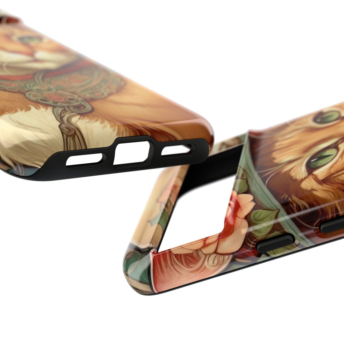 Alphonse Mucha Tough Phone Cases (A lady cat 2)