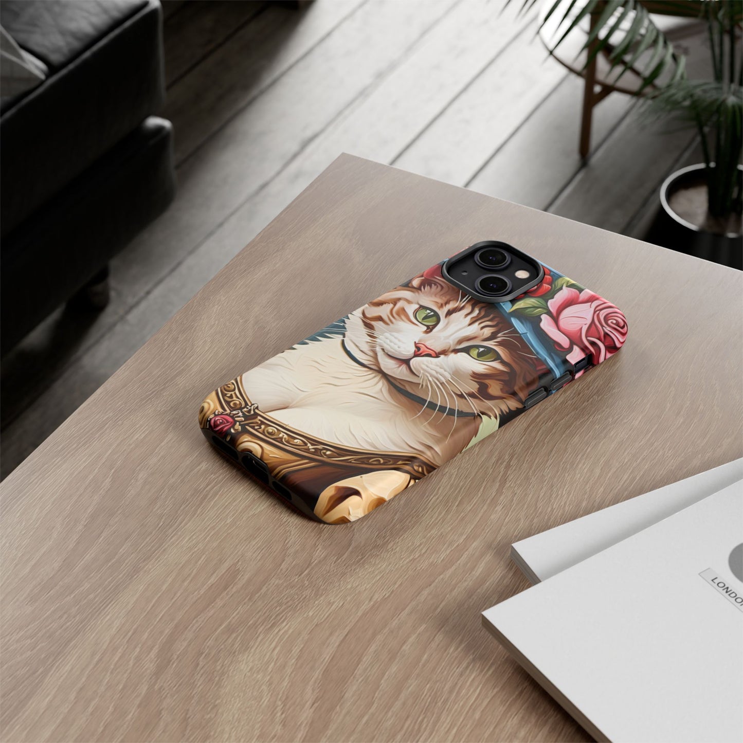 Oil Painting Cat Tough Phone Cases (A Lady 2)