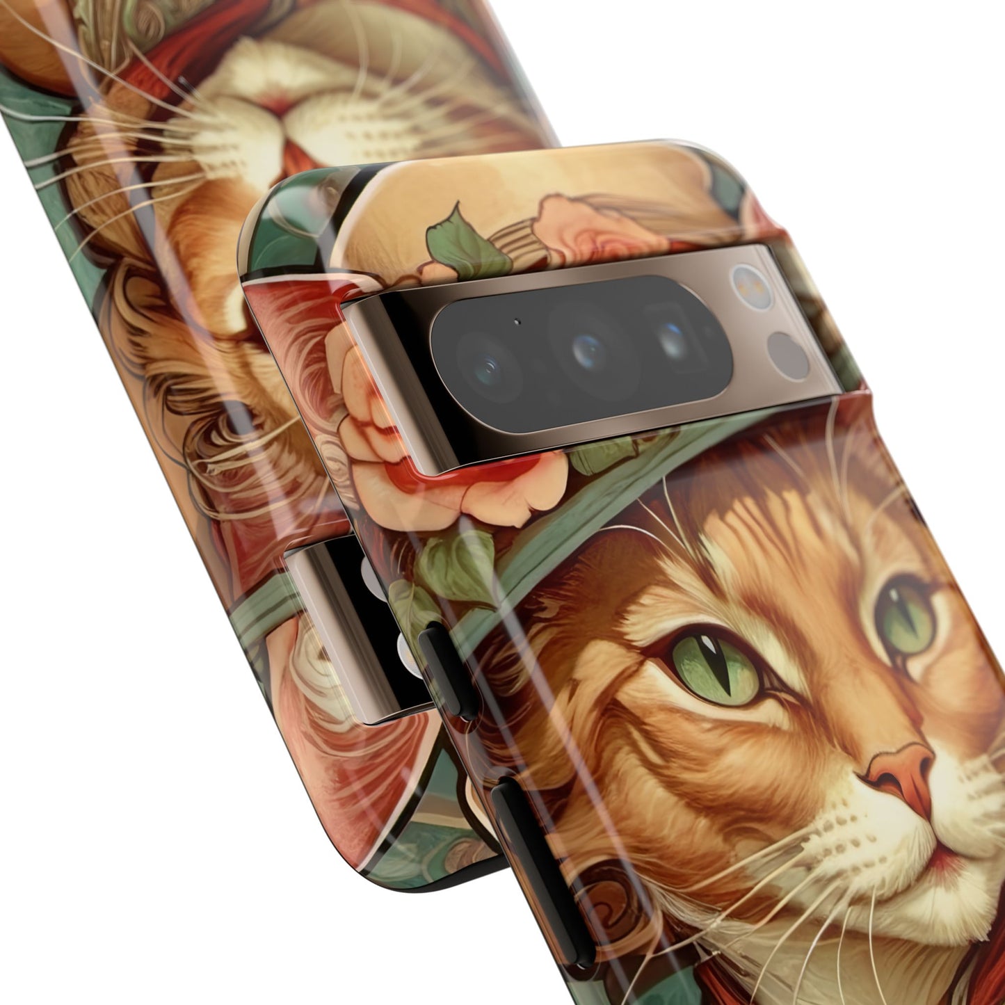 Alphonse Mucha Tough Phone Cases (A lady cat 2)
