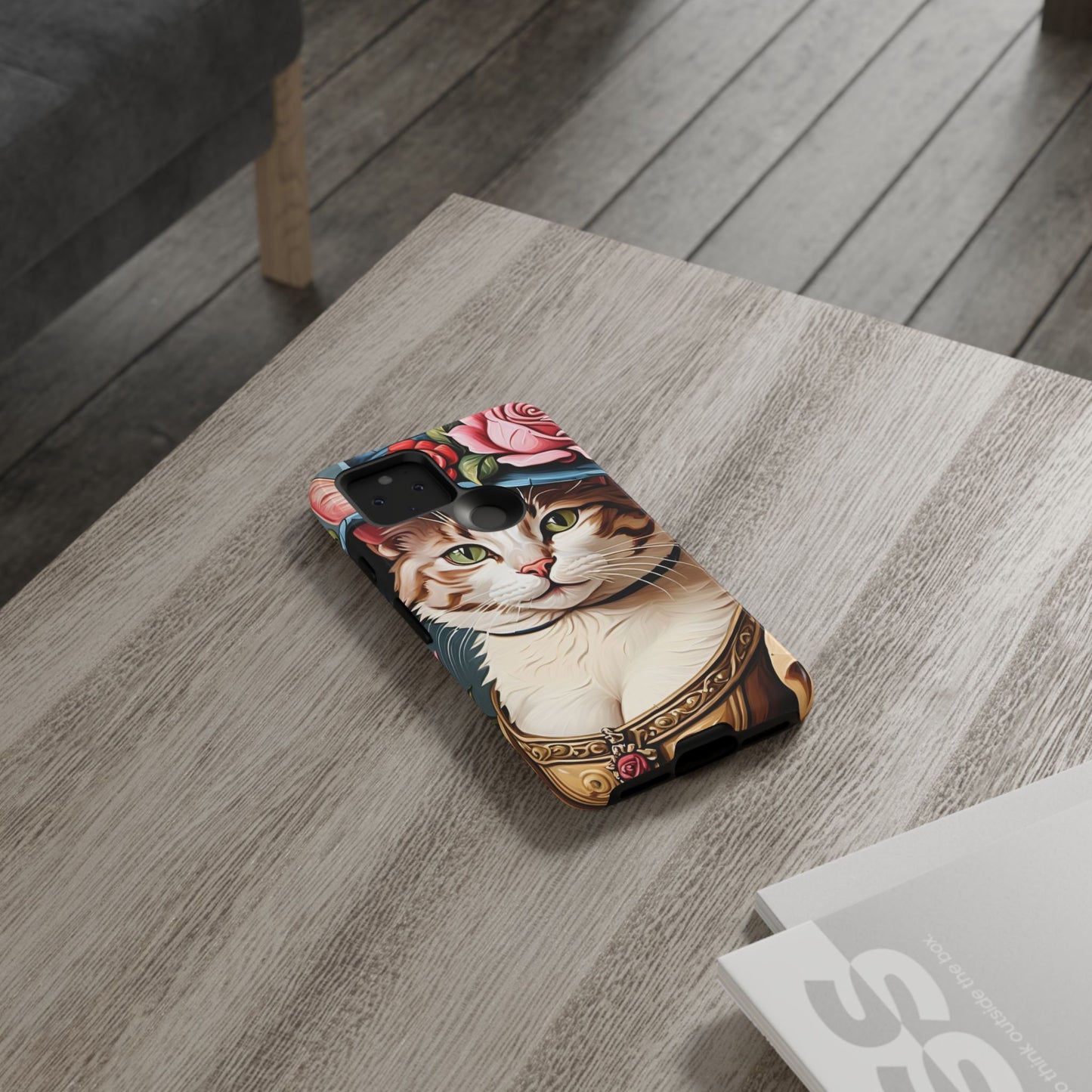 Oil Painting Cat Tough Phone Cases (A Lady 2)
