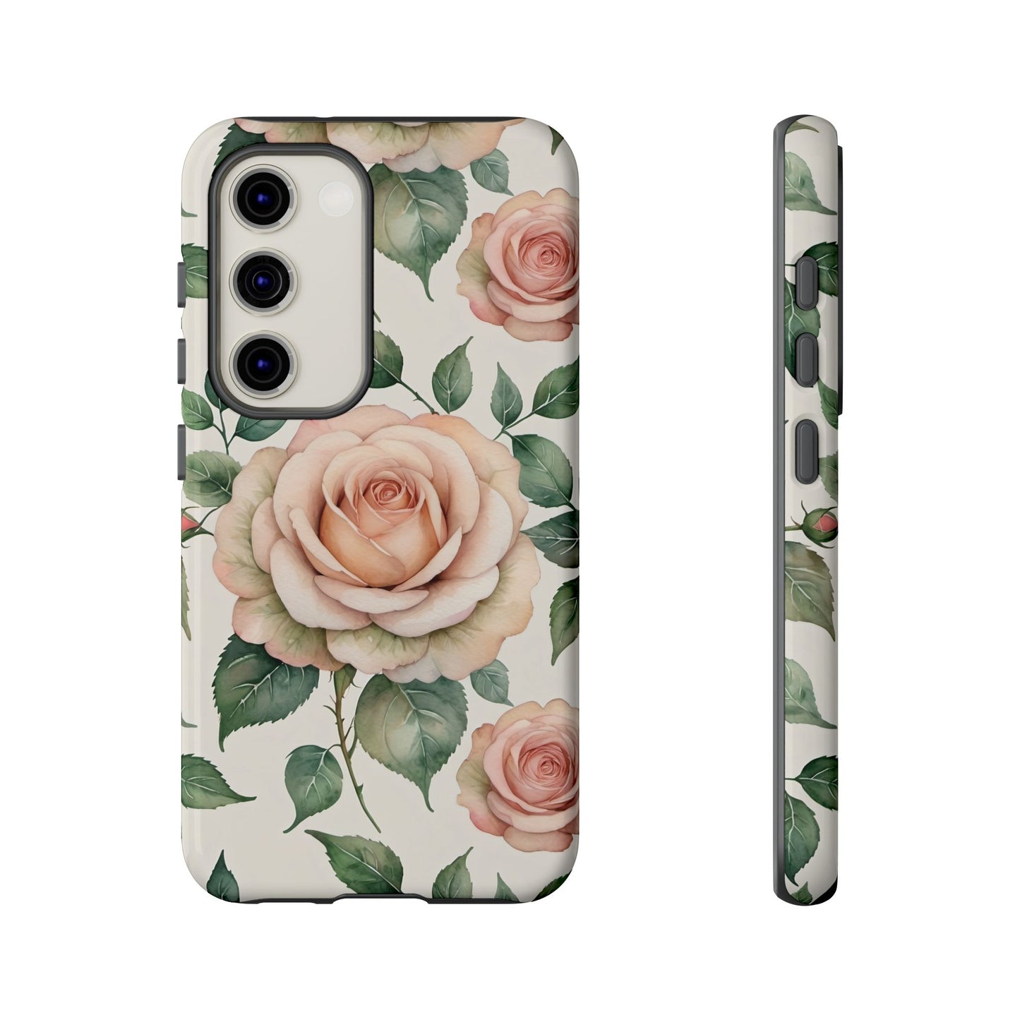 Watercolor Large Roses Tough Cases