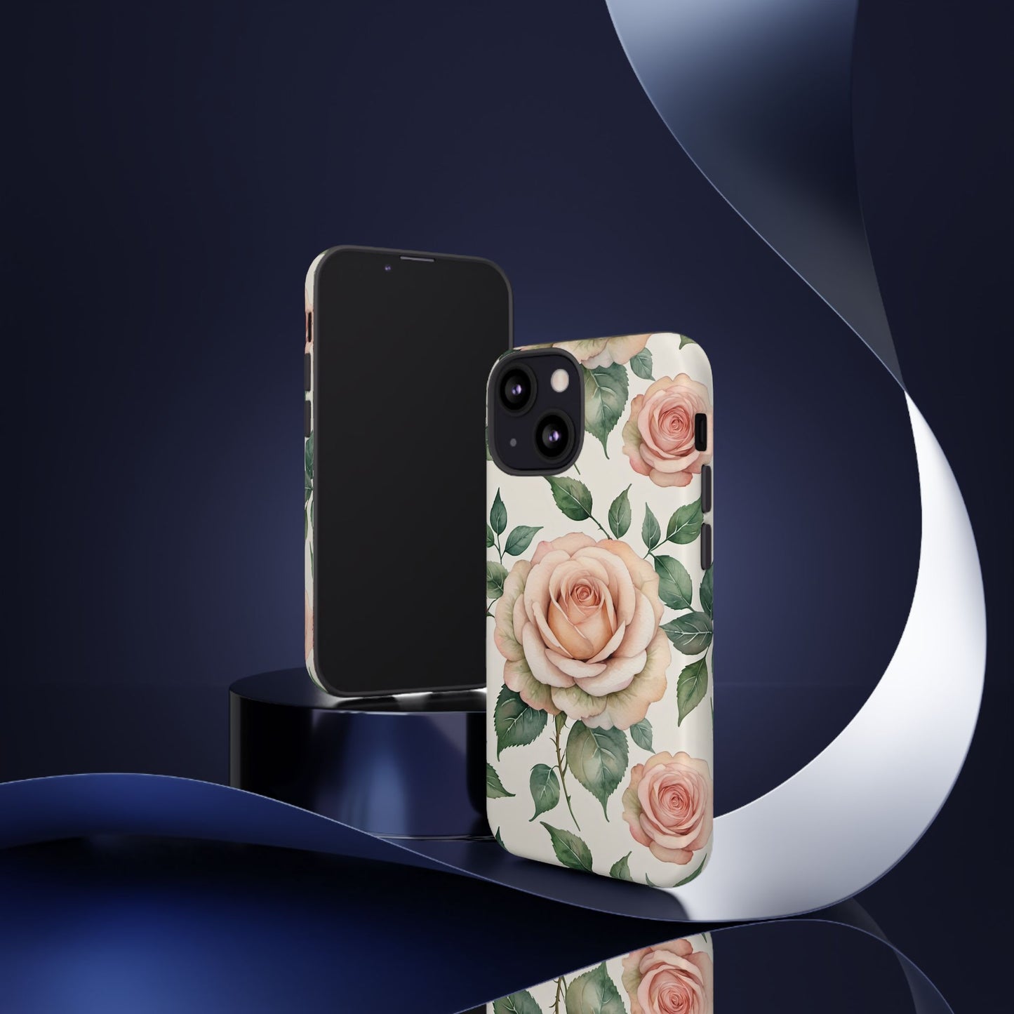 Watercolor Large Roses Tough Cases