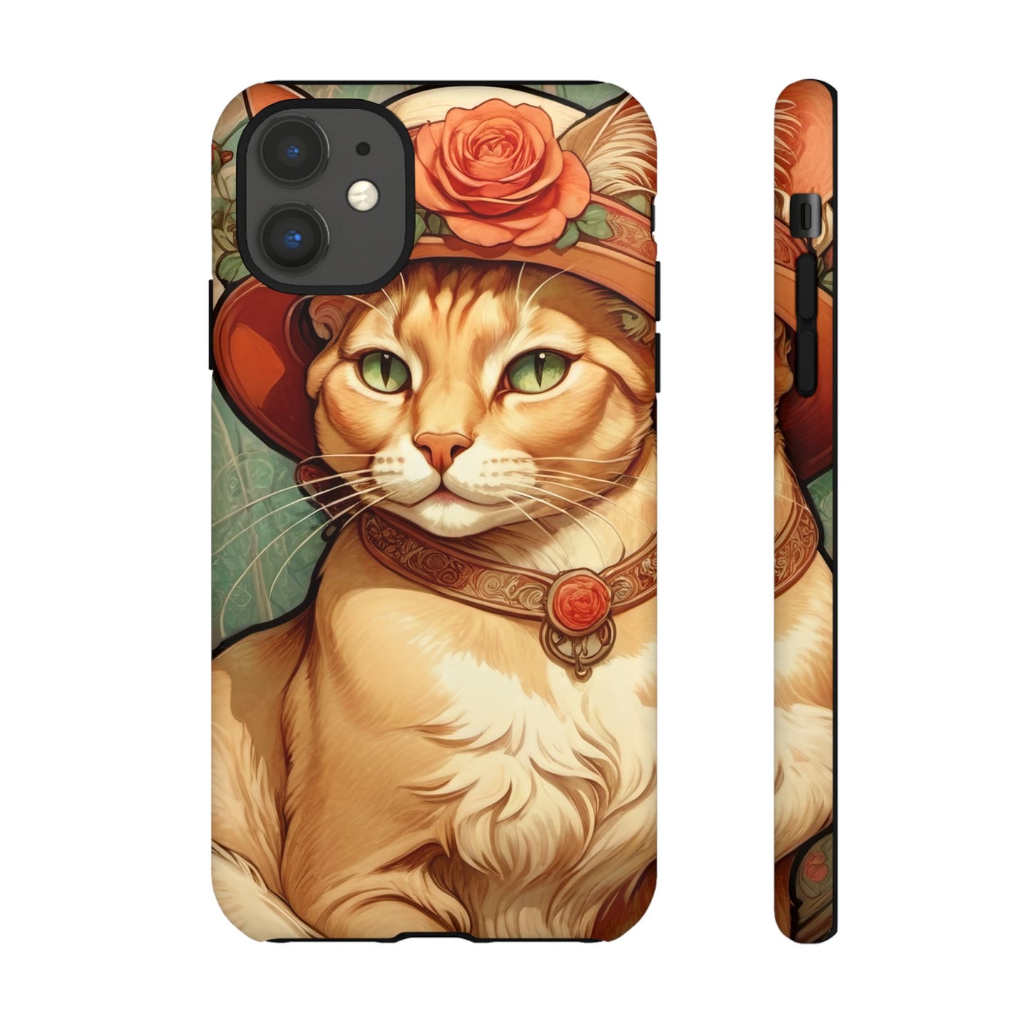 Alphonse Mucha Tough Phone Cases (A lady cat)