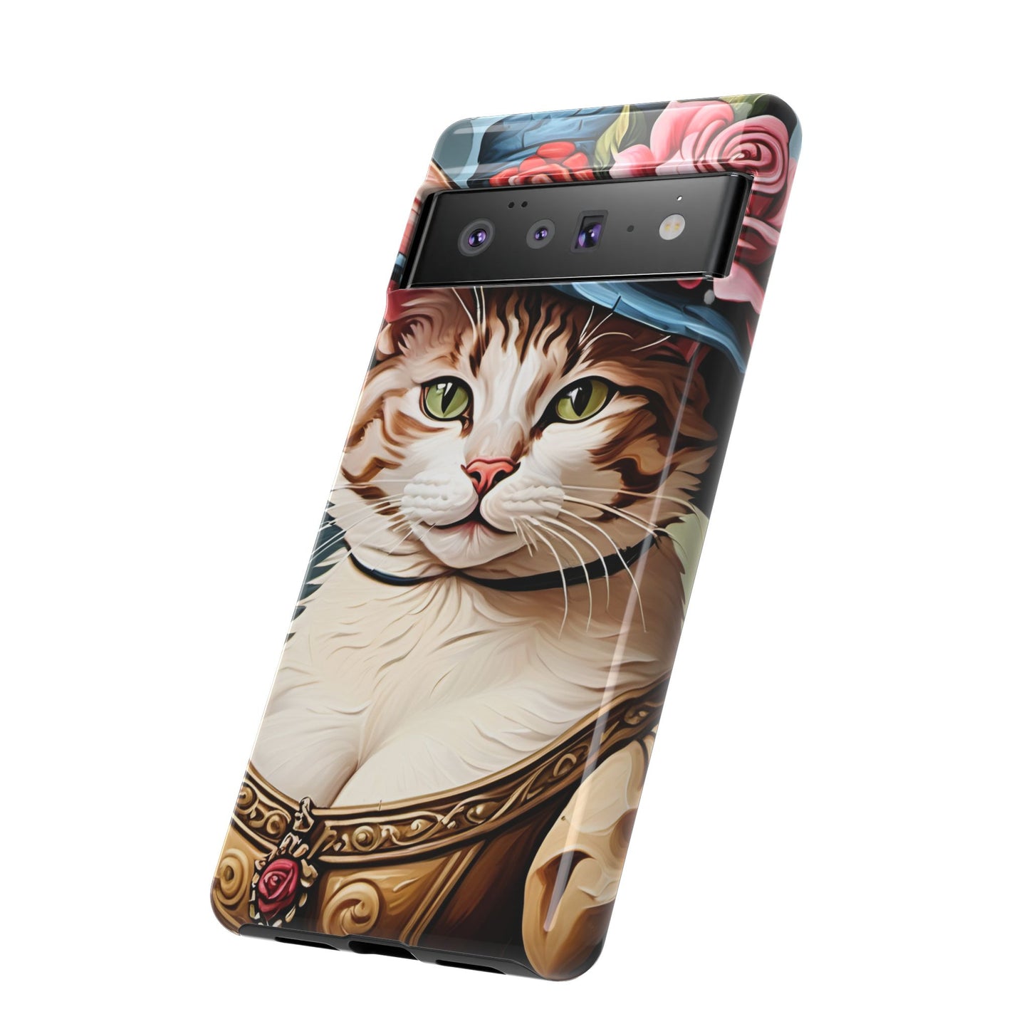Oil Painting Cat Tough Phone Cases (A Lady 2)