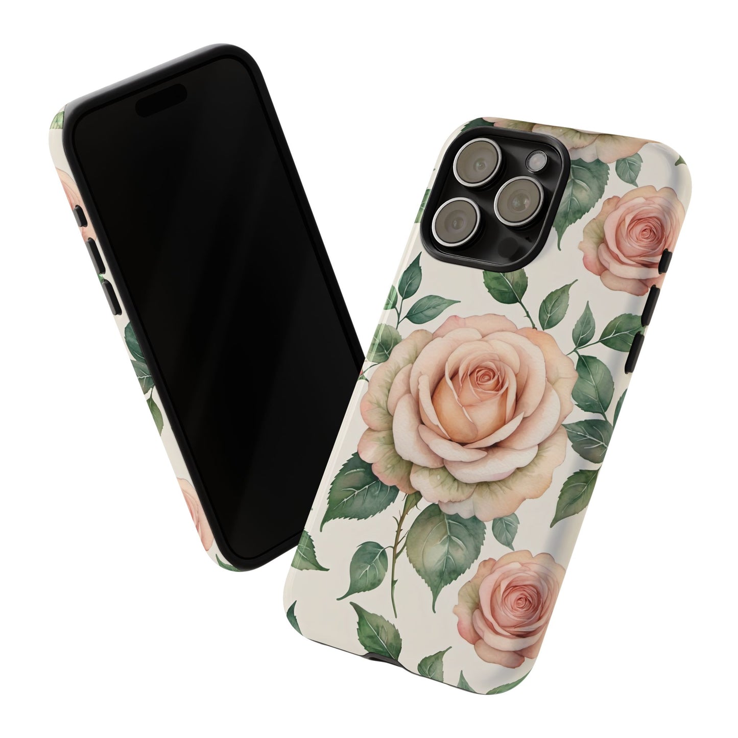 Watercolor Large Roses Tough Cases