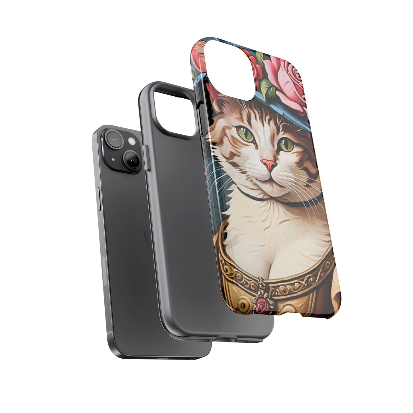 Oil Painting Cat Tough Phone Cases (A Lady 2)